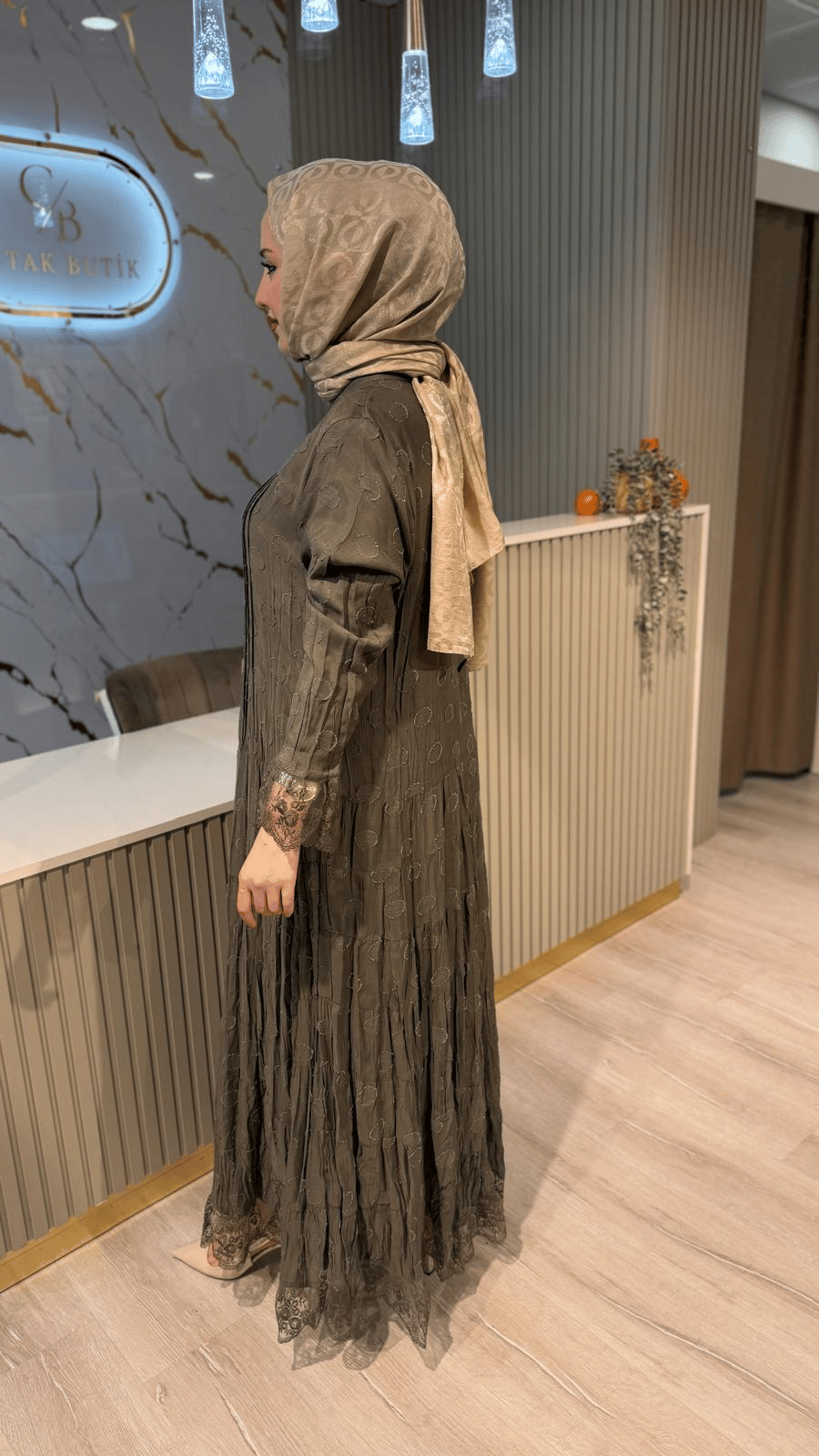 LİSSMORE 6303 DÜĞME DETAY ELBİSE - HAKİ