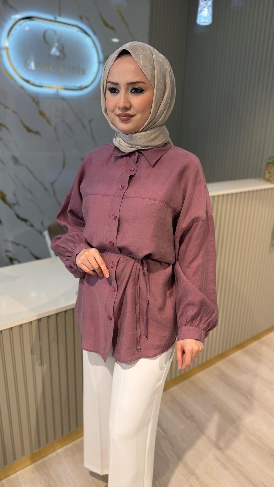 MAGAZİN 4464 GÖMLEK - GÜL KURUSU