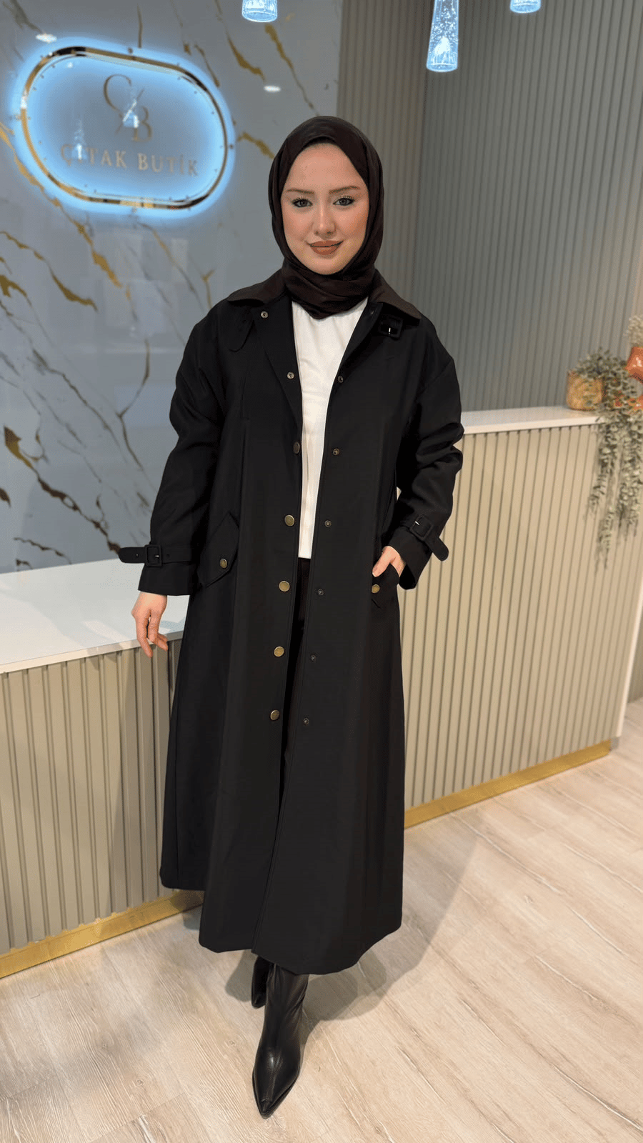 MASSİMO DONNA 833 TRENÇKOT - SİYAH