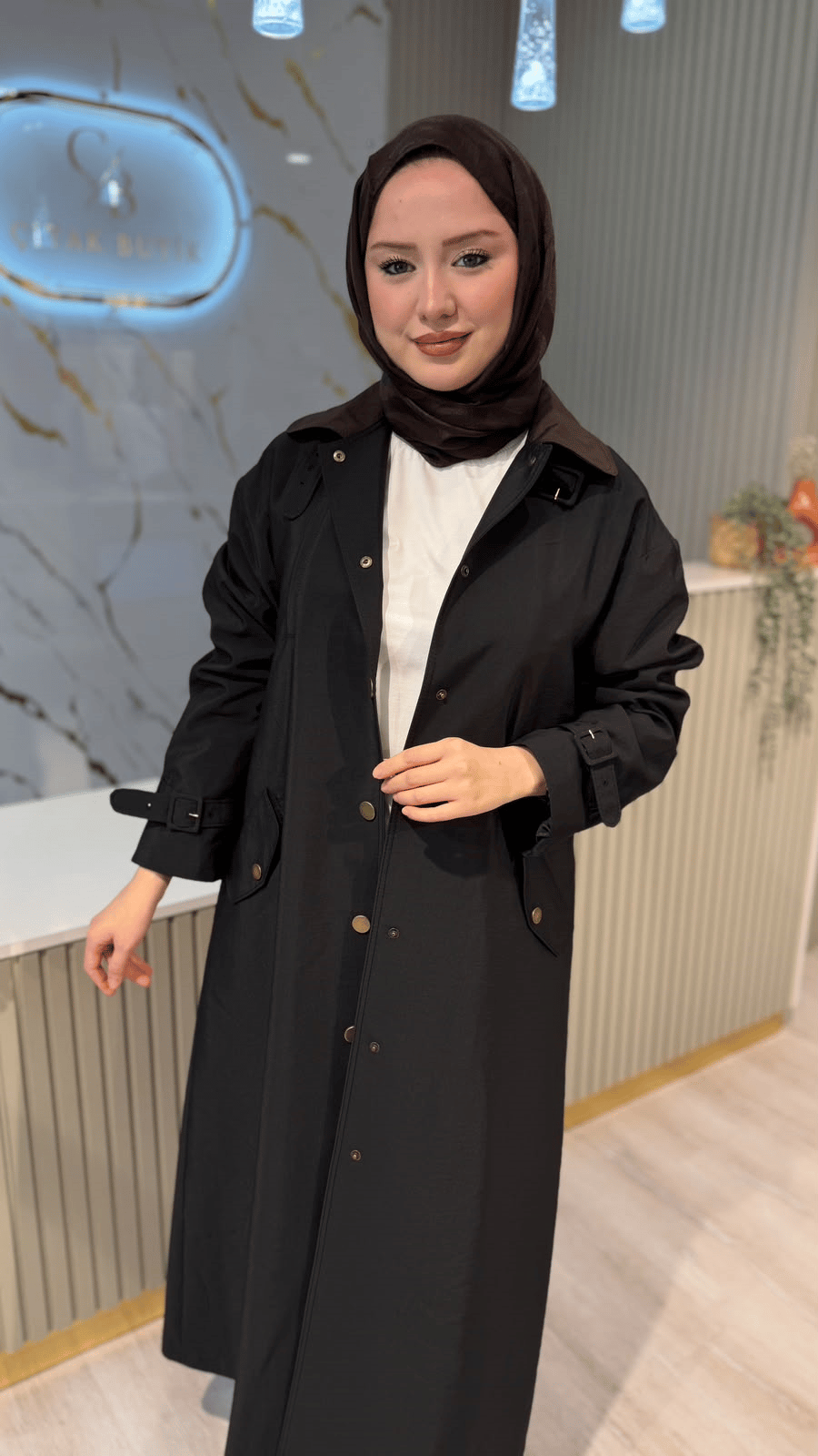 MASSİMO DONNA 833 TRENÇKOT - SİYAH