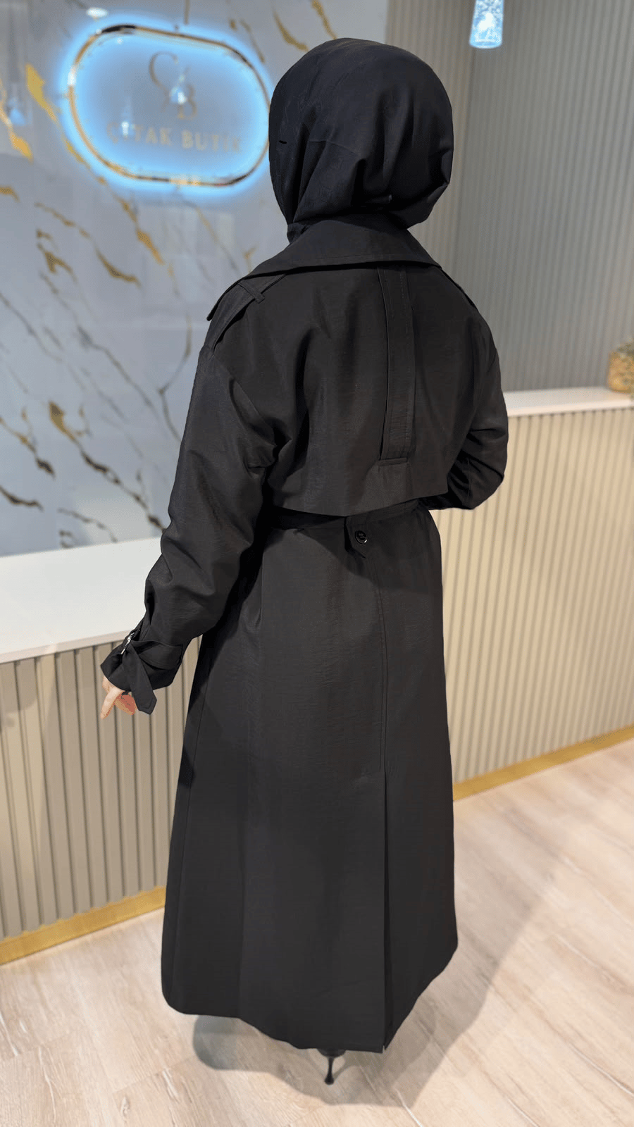 MASSİMO DONNA 843 TRENÇKOT - SİYAH