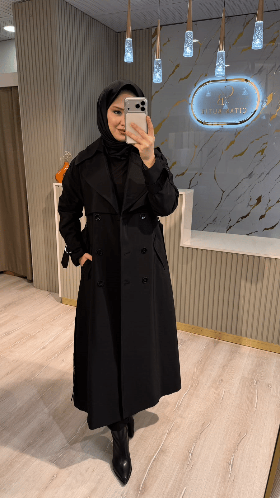 MASSİMO DONNA 843 TRENÇKOT - SİYAH