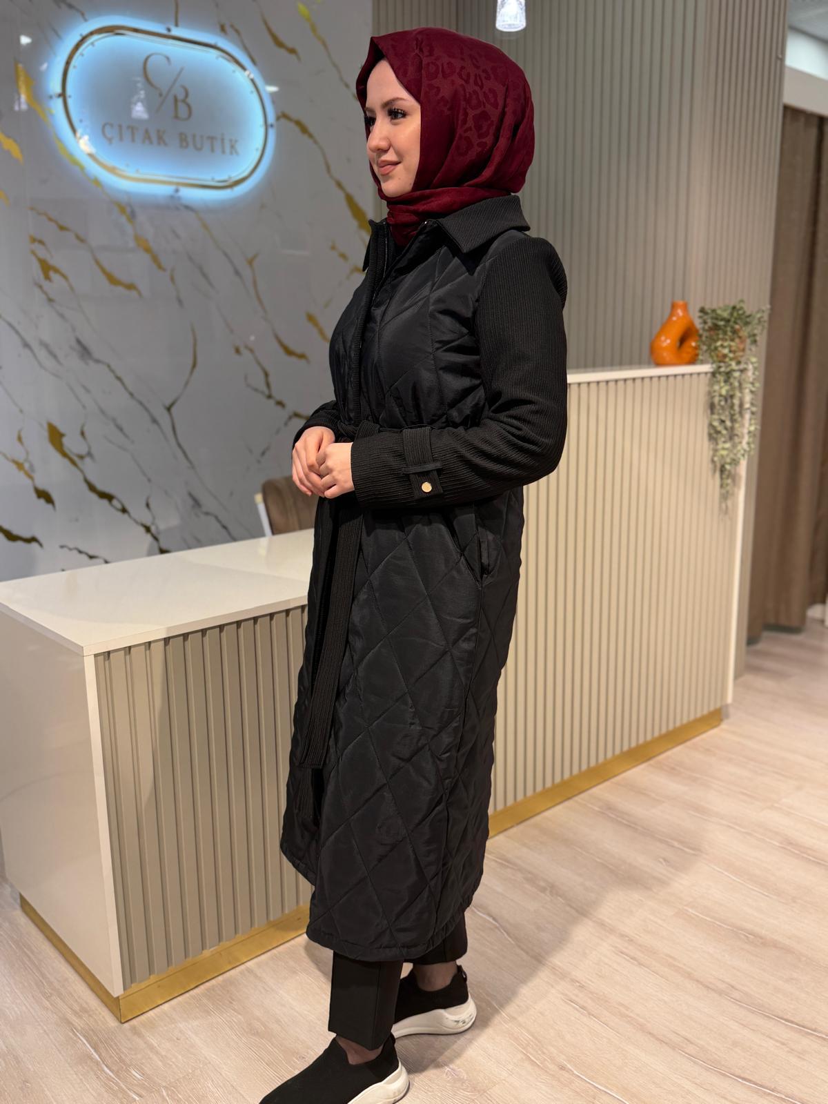 MİCCA 252554 OLY CUPRA KAPİTONE DOLGULU KABAN-SİYAH
