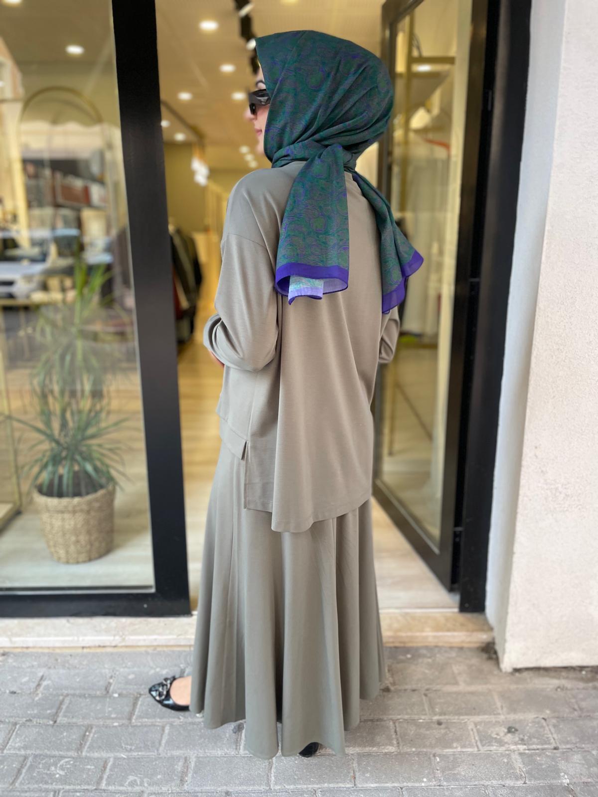 MİCCA 252849 BAMBU ETEKLİ TAKIM-HAKİ