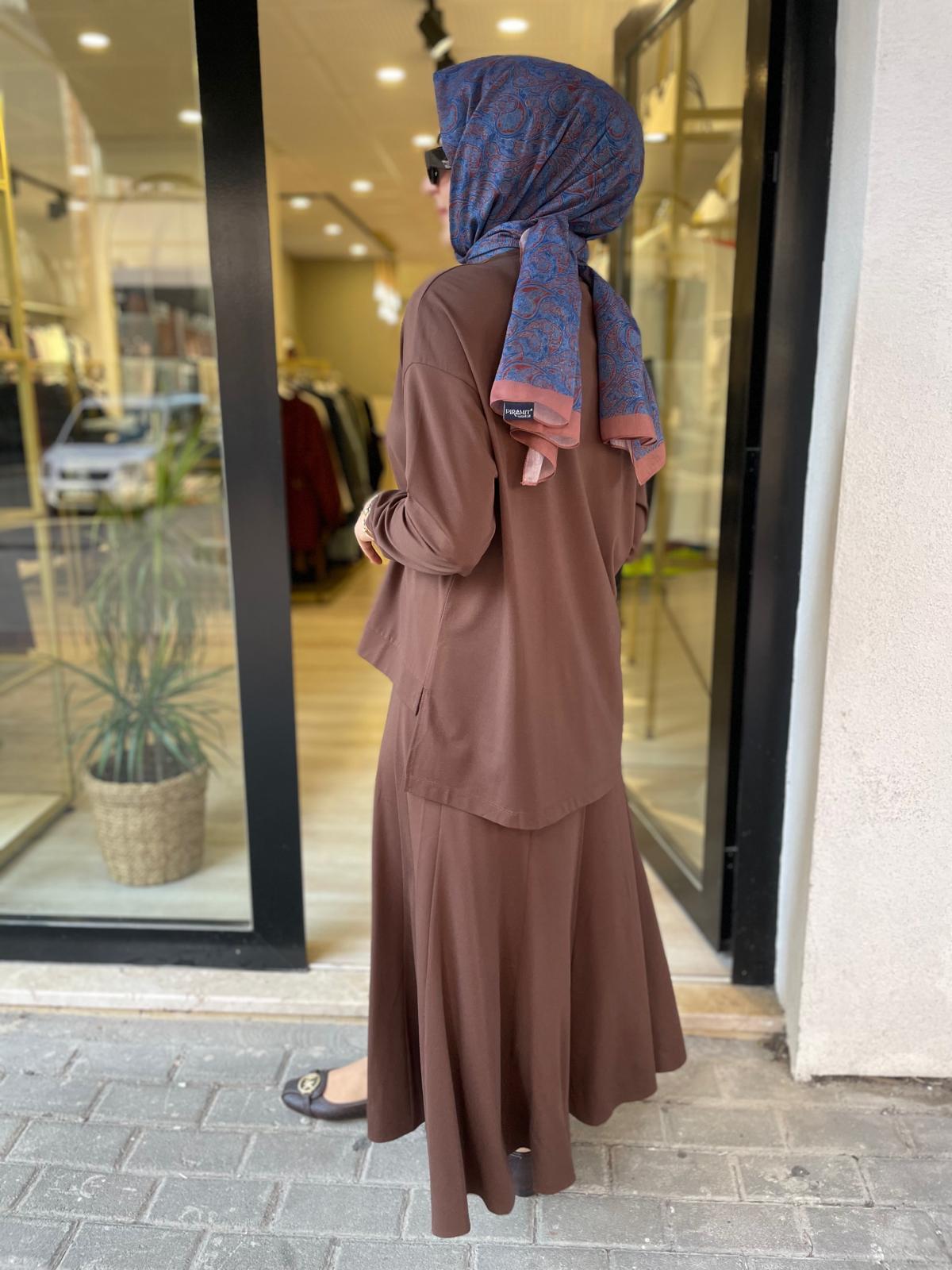 MİCCA 252849 BAMBU ETEKLİ TAKIM-KAHVE
