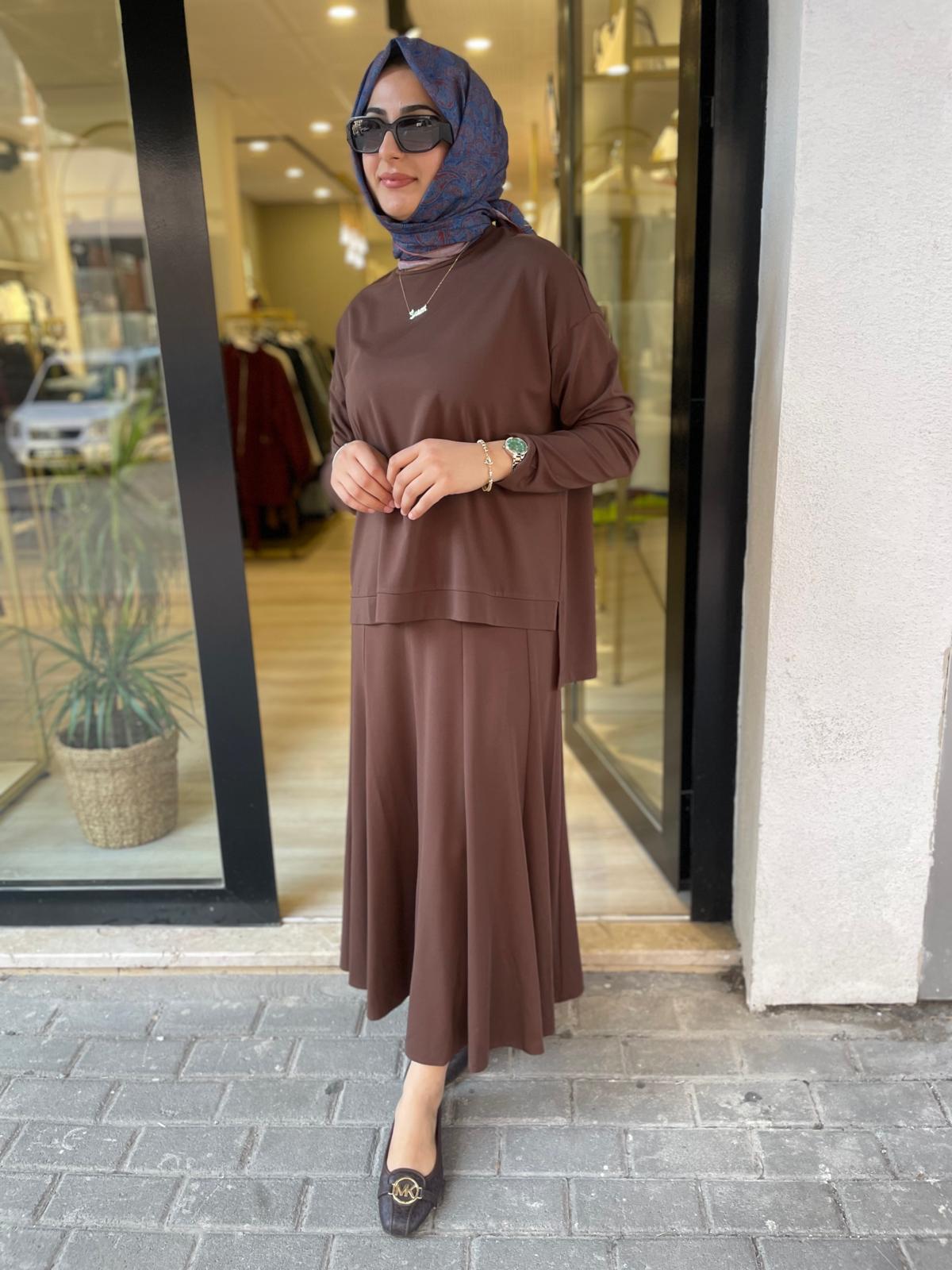 MİCCA 252849 BAMBU ETEKLİ TAKIM-KAHVE