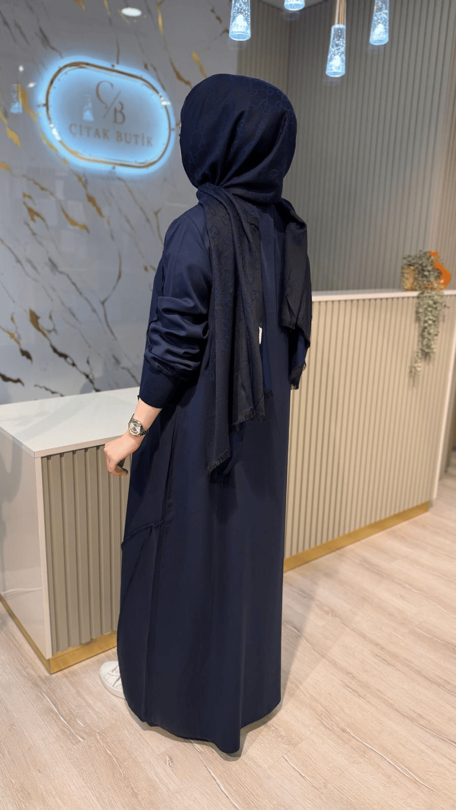 MİCCA 261307 LYOCELL KUMAŞ ELBİSE - LACİVERT