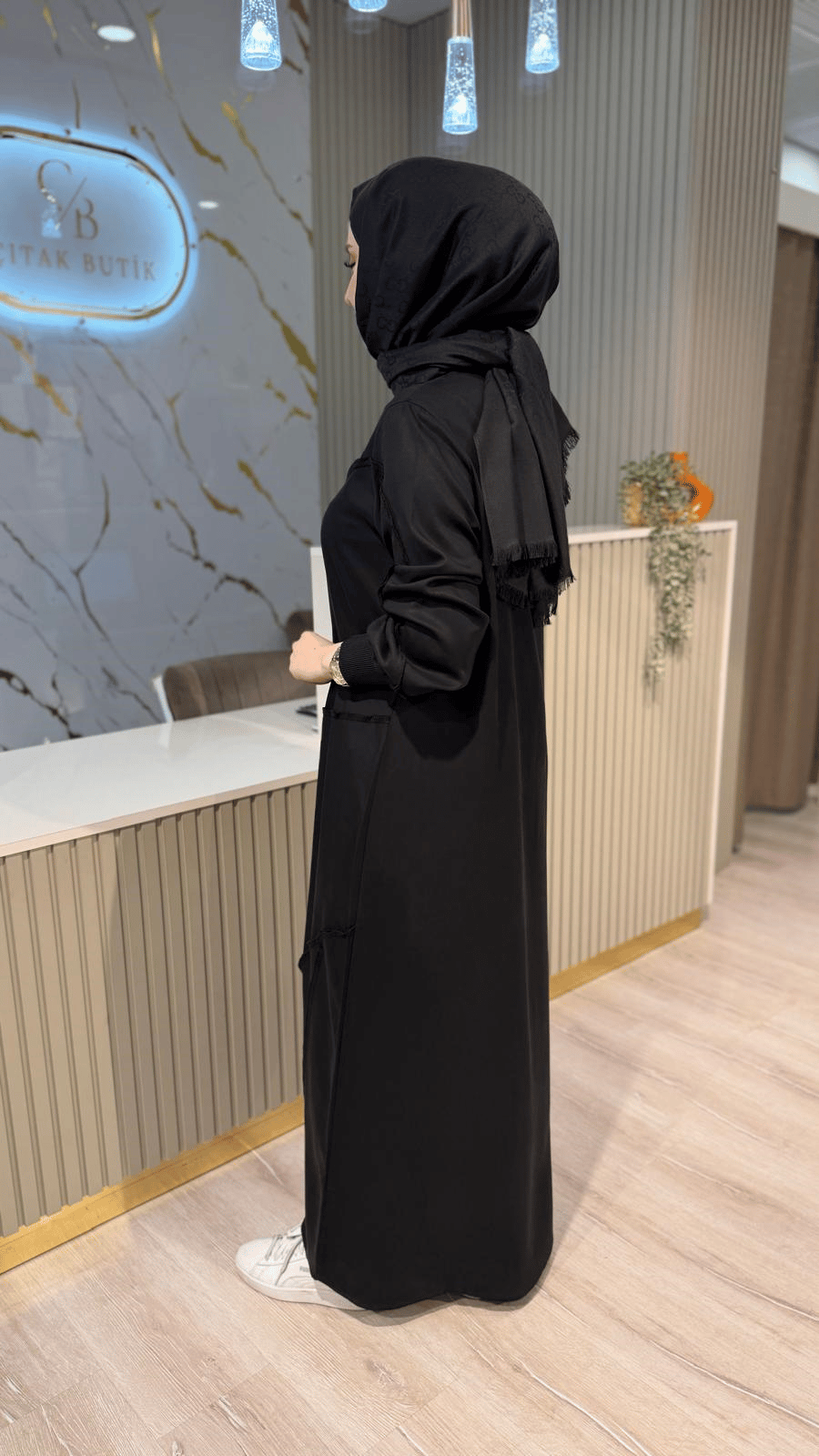 MİCCA 261307 LYOCELL KUMAŞ ELBİSE - SİYAH