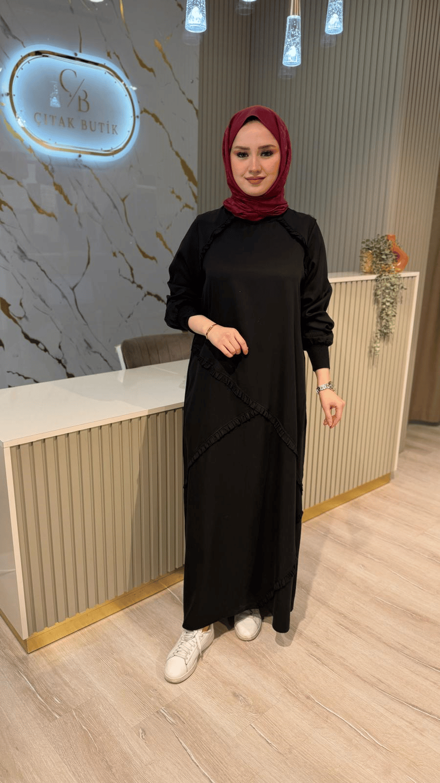 MİCCA 261309 FIRFIR DETAY ELBİSE -SİYAH