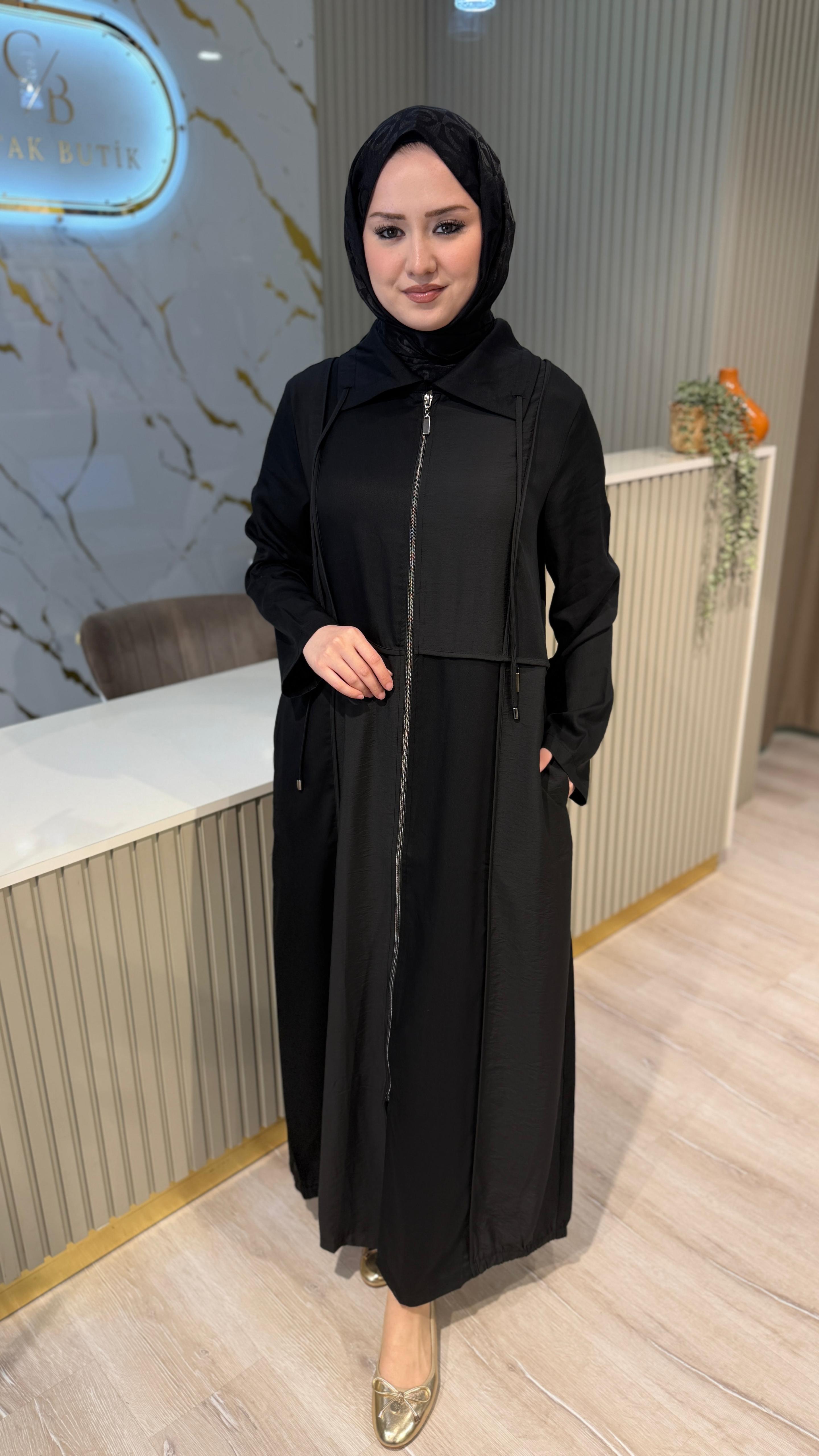 MİCCA 261520 GARNİ DETAY FERACE  - SİYAH