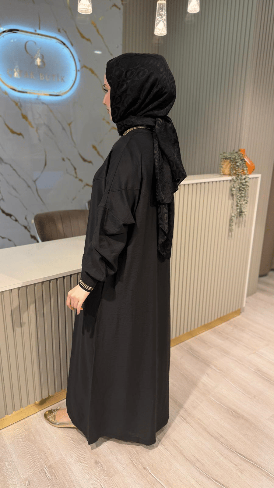 MİCCA 261566 RİBANALI KAP/ FERACE - SİYAH