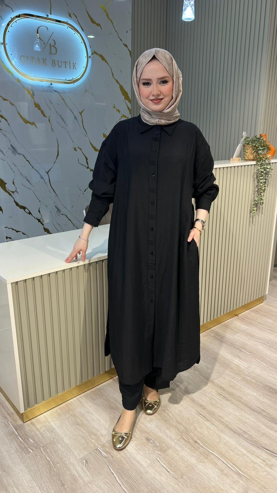 MİCCA 261575  TASARIM  TAKIM- SİYAH
