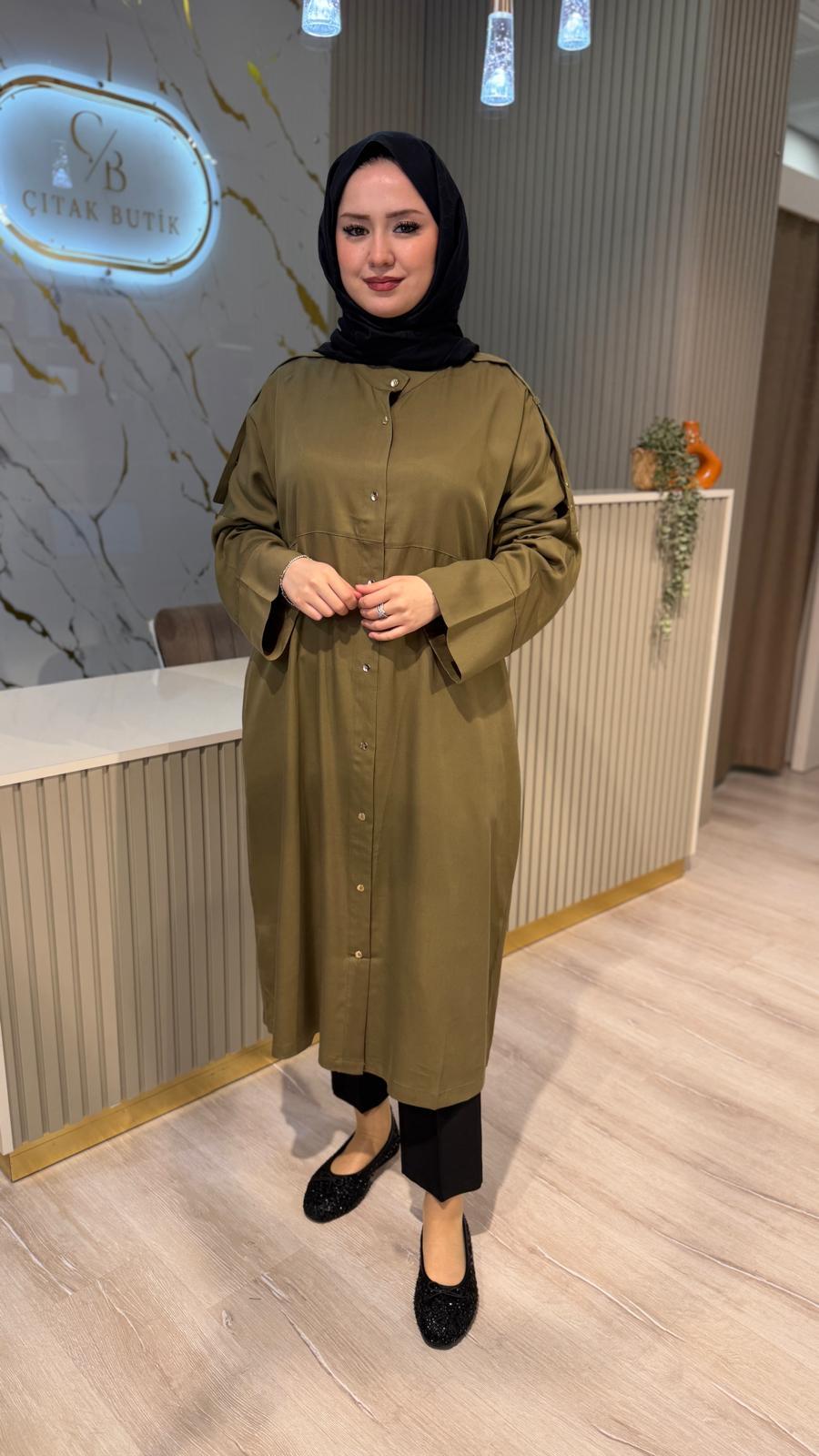 MİCCA 261825 DÜĞMELİ KAP-HAKİ