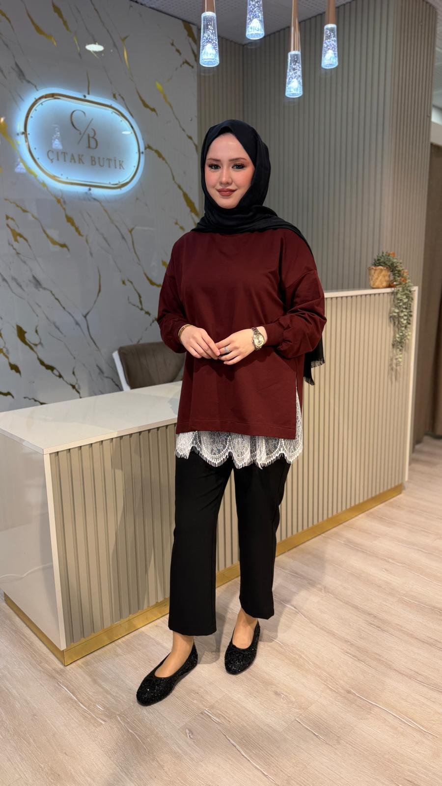 MRW 1793 LOLİ SWEAT-BORDO
