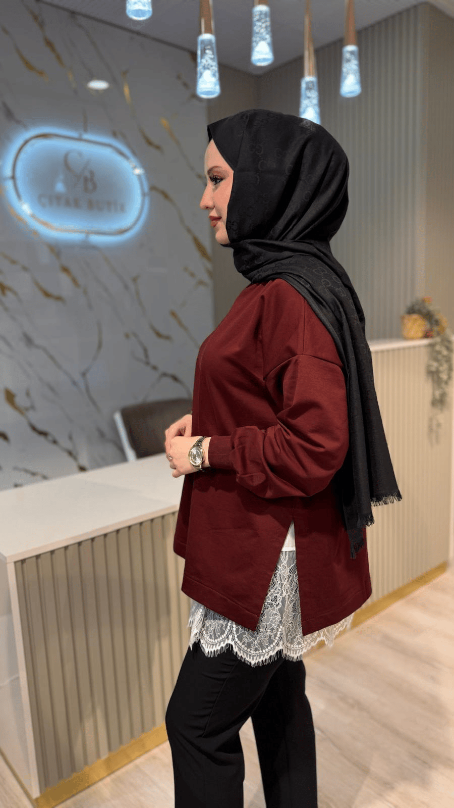 MRW 1793 LOLİ SWEAT-BORDO