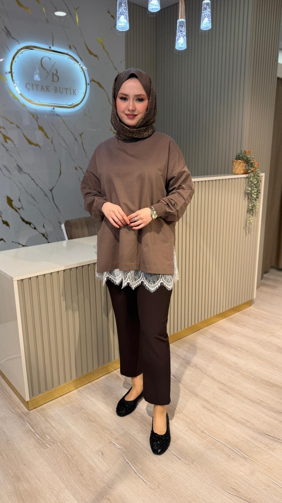 MRW 1793 LOLİ SWEAT-KAHVERENGİ