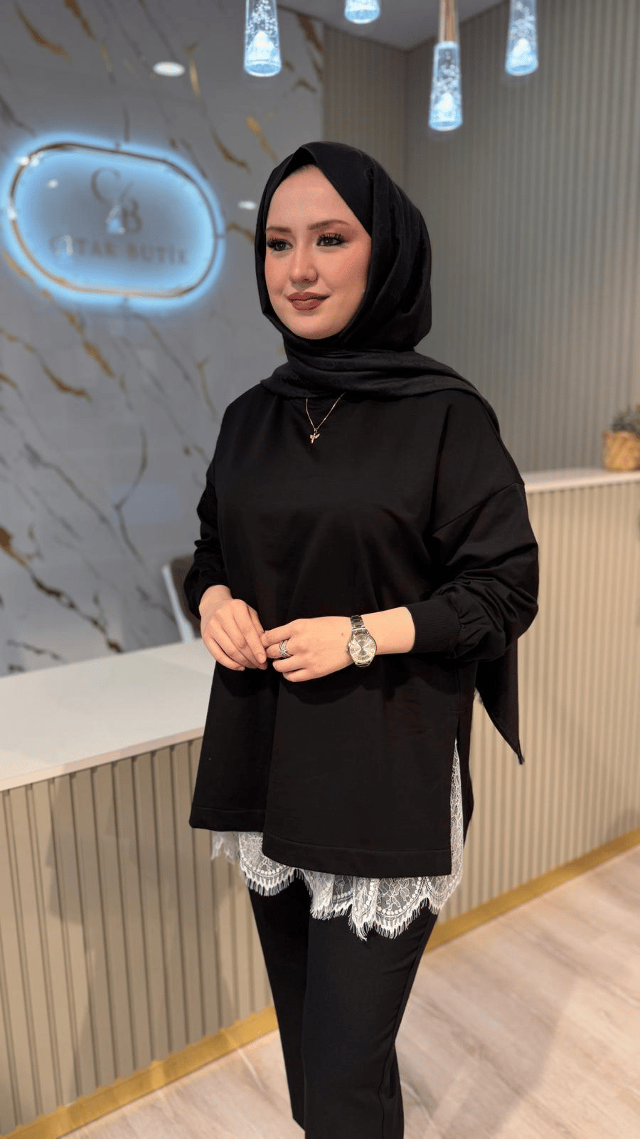 MRW 1793 LOLİ SWEAT-SİYAH