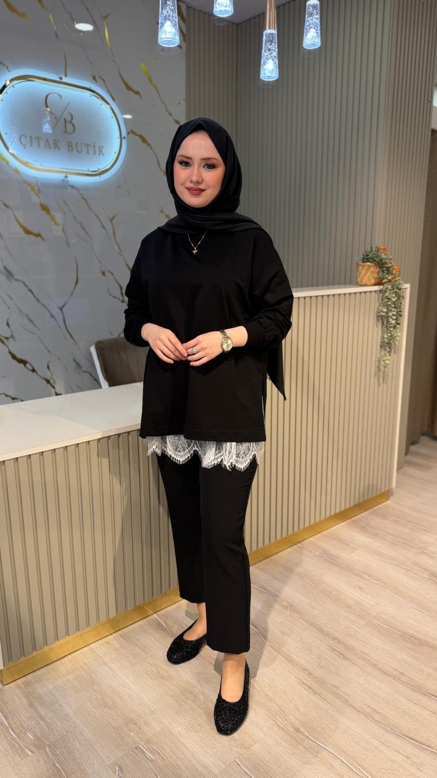 MRW 1793 LOLİ SWEAT-SİYAH