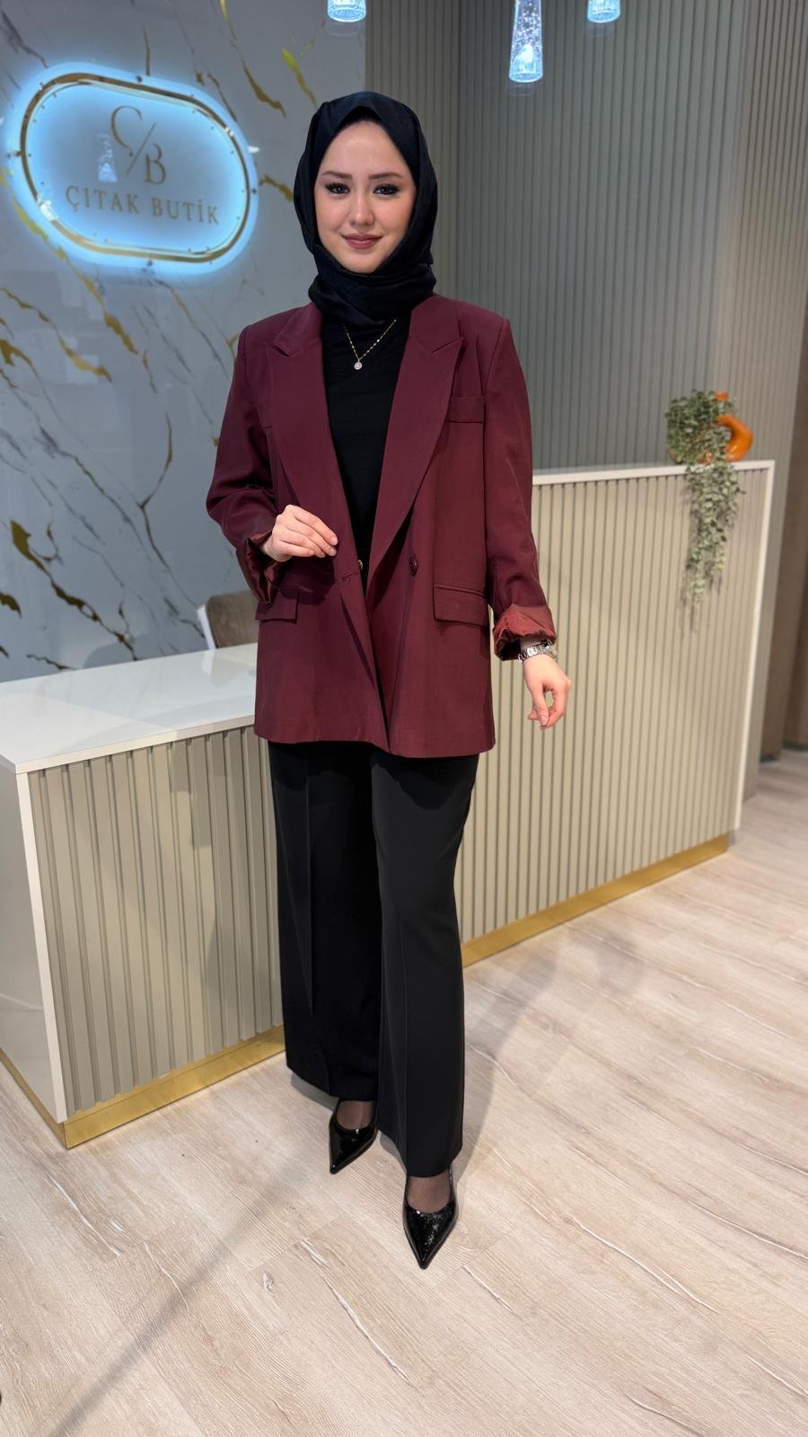 MRW 1806 BLAZER CEKET-BORDO