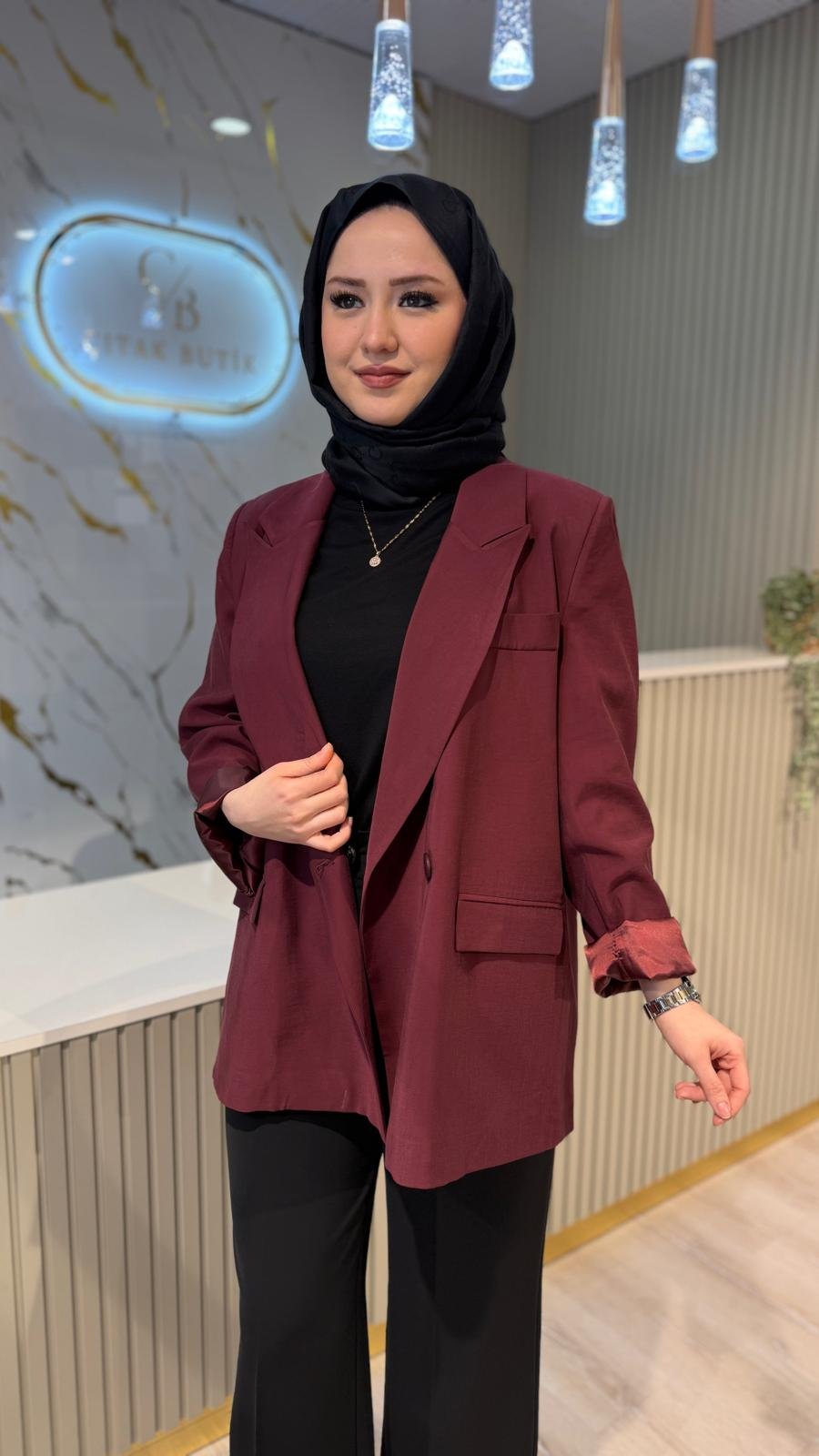 MRW 1806 BLAZER CEKET-BORDO