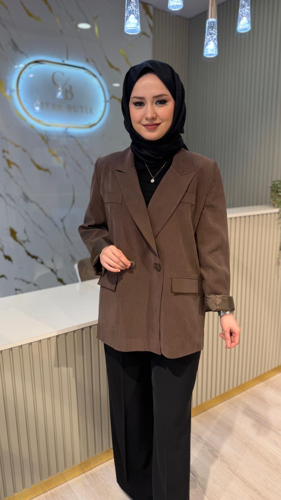 MRW 1806 BLAZER CEKET-KAHVERENGİ
