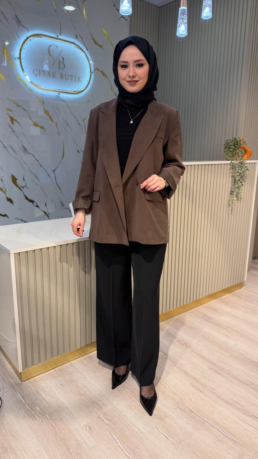 MRW 1806 BLAZER CEKET-KAHVERENGİ