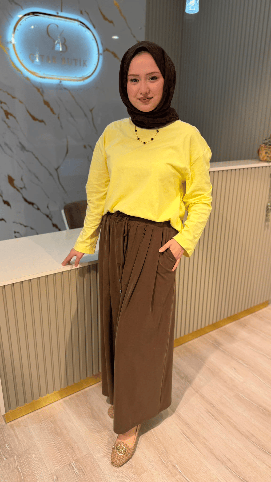 MRW 1838 COMFY PENYE TUNİK - SARI
