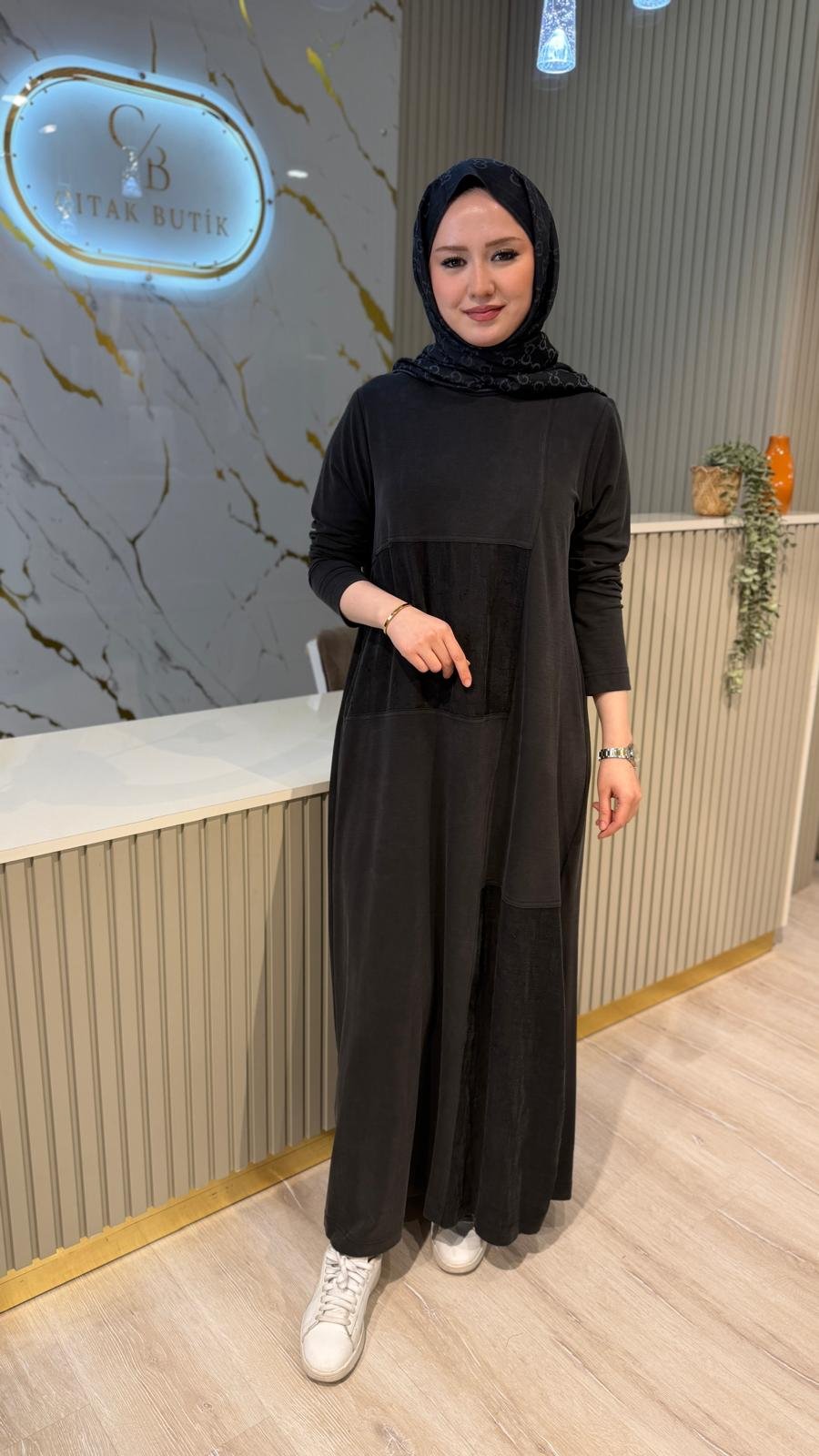 NÇ 26135 ELBİSE - SİYAH