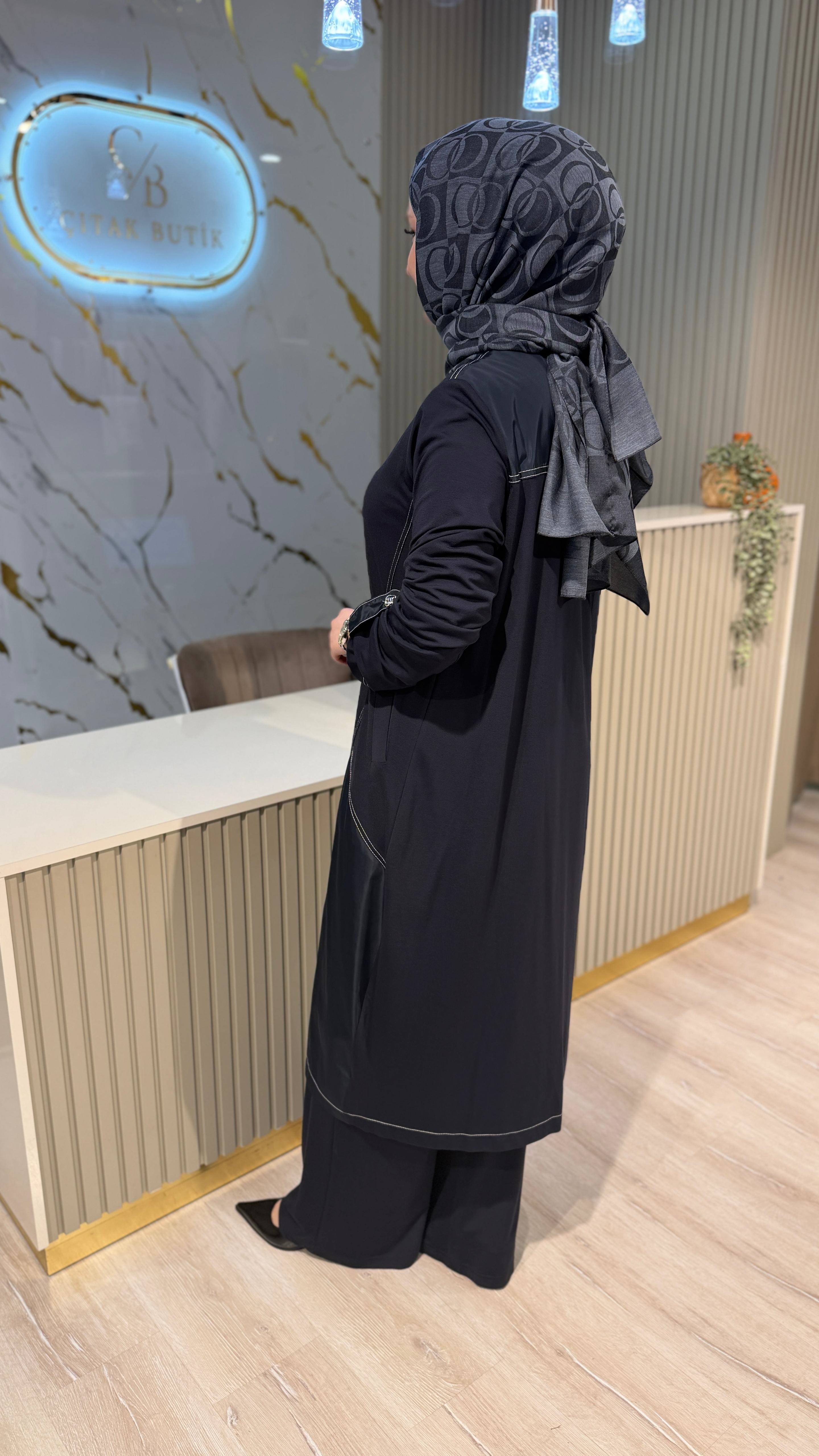 NÇ 26605 VEREV KESİM 3'LÜ TAKIM - LACİVERT