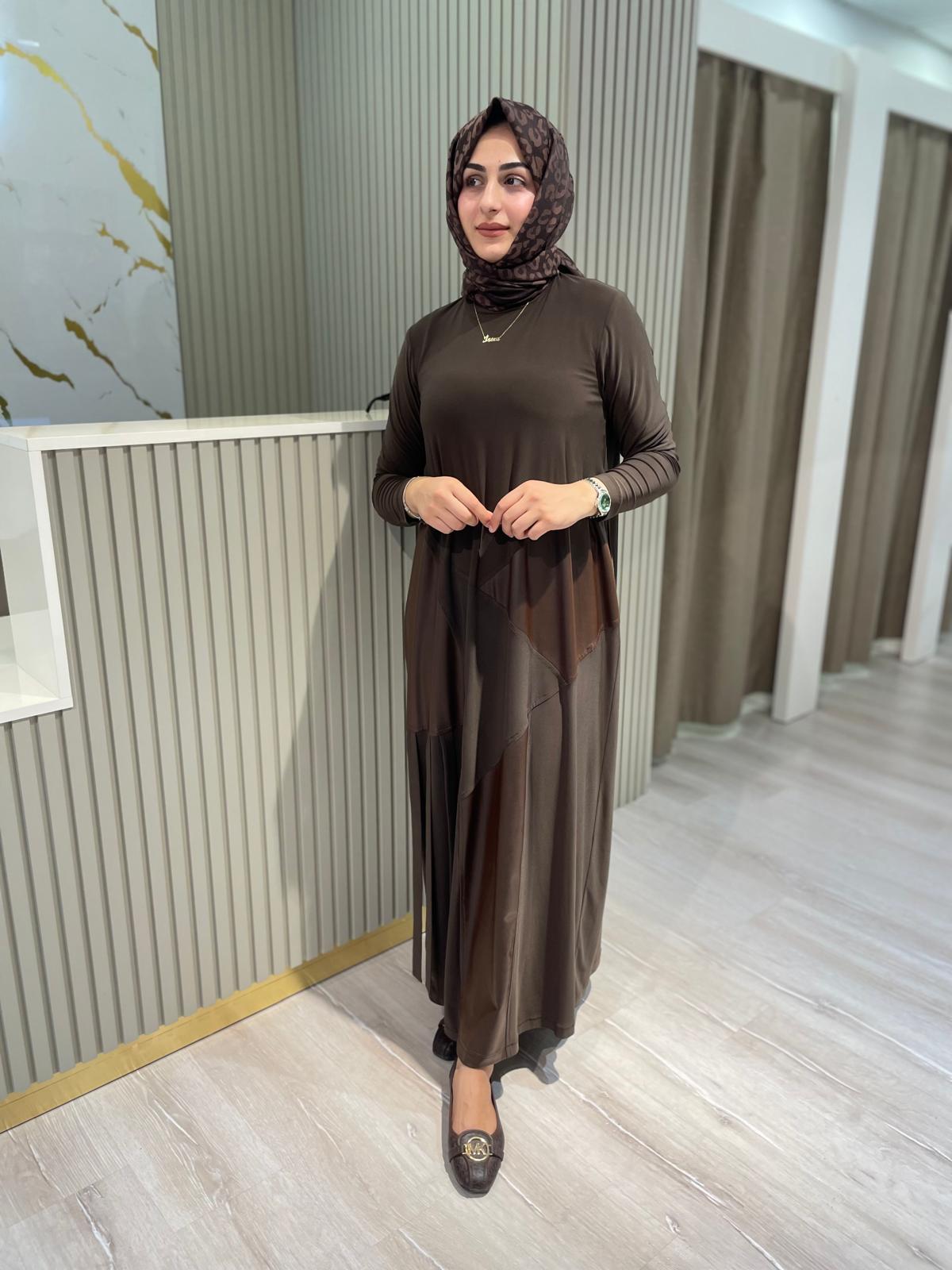 NURCAN ÇETİN 25180 ELBİSE-KAHVE