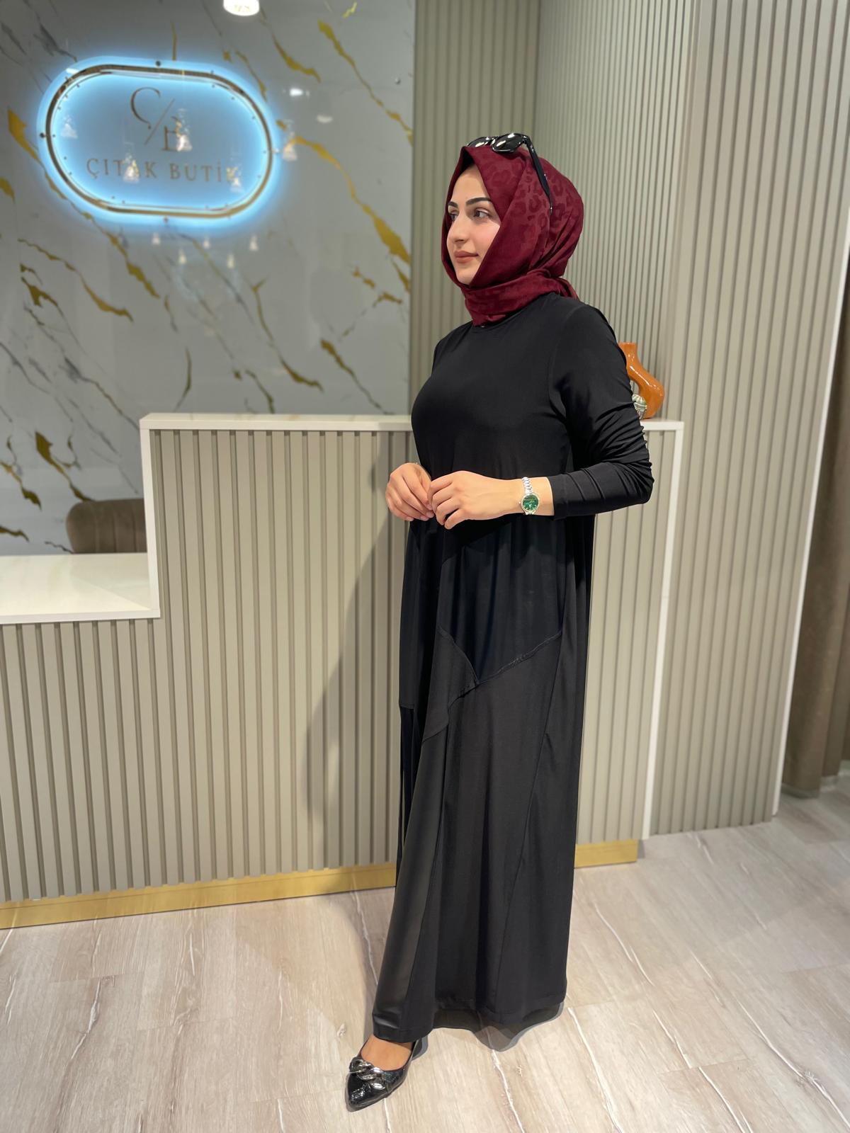 NURCAN ÇETİN 25180 ELBİSE-SİYAH