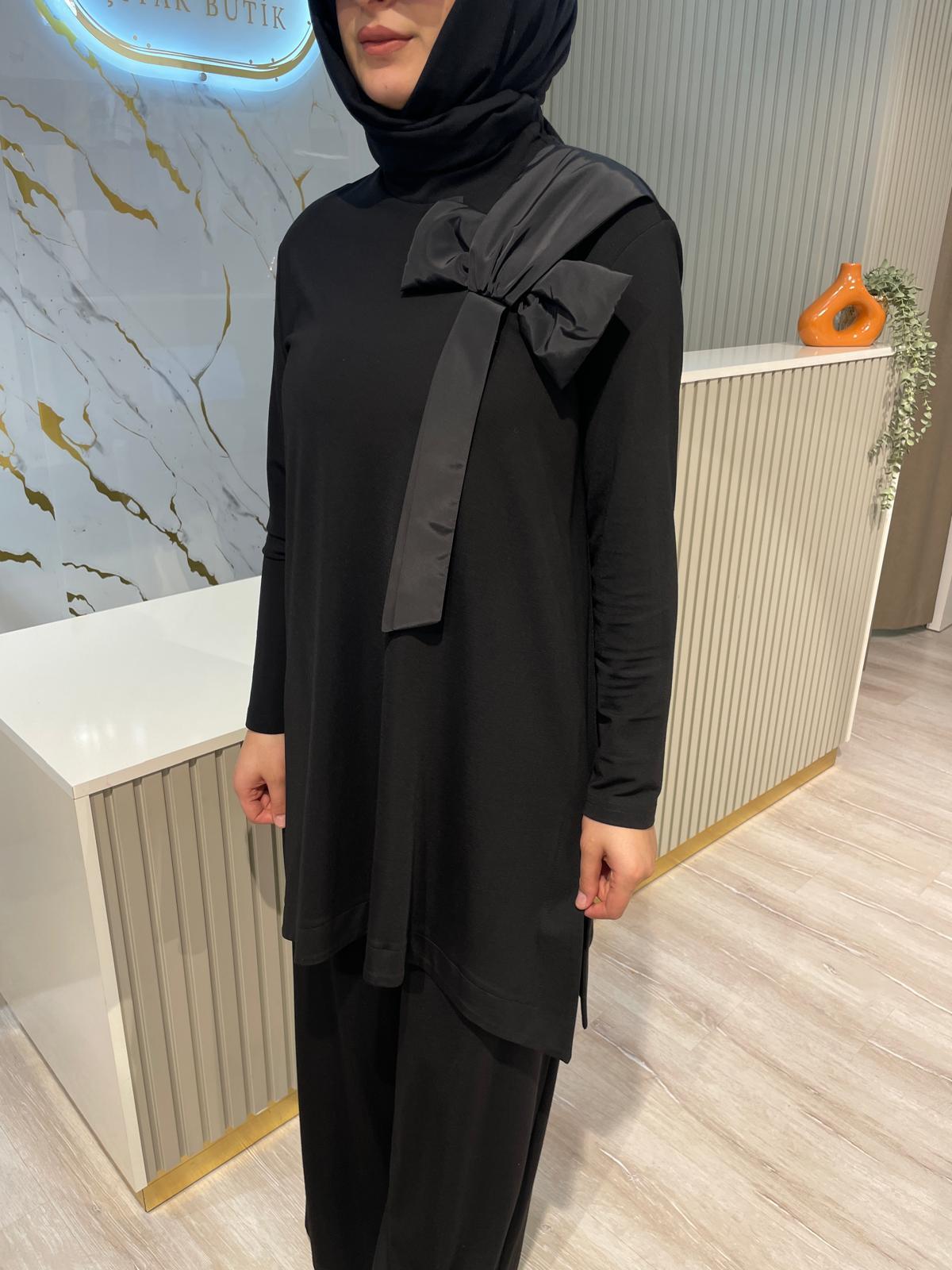 NURCAN ÇETİN 25542 FİYONK DETAY TAKIM-SİYAH