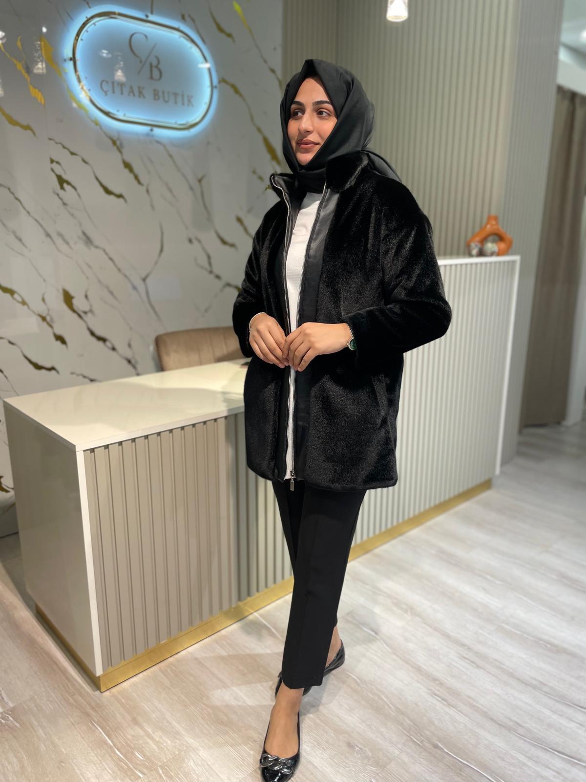 NURCAN ÇETİN 25715 KÜRK KAP-SİYAH