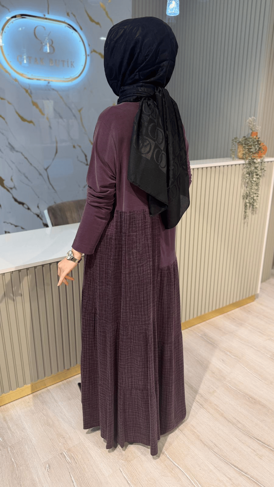 NURCAN ÇETİN 26154 ELBİSE - MÜRDÜM