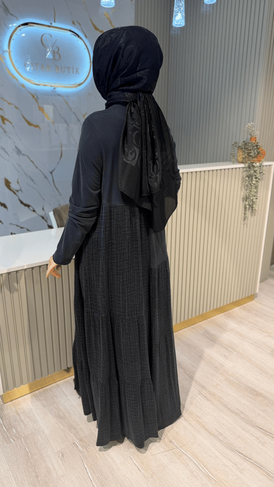 NURCAN ÇETİN 26154 ELBİSE - SİYAH