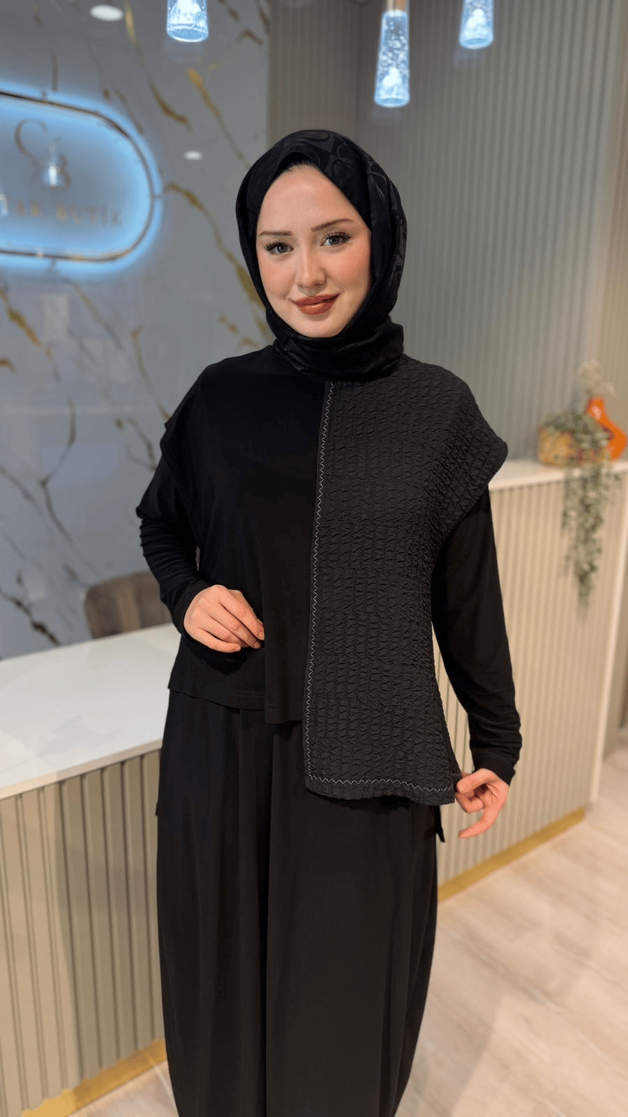 NURCAN ÇETİN 26519 ELBİSE-SİYAH