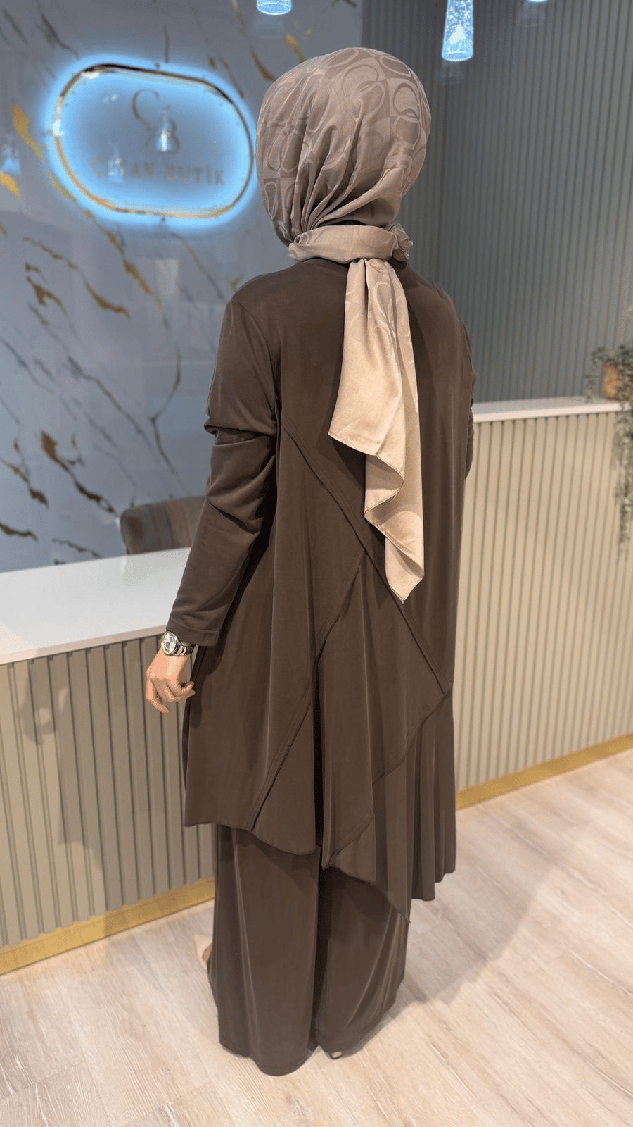 NURCAN ÇETİN 26525 PANTOLONLU TAKIM-HAKİ
