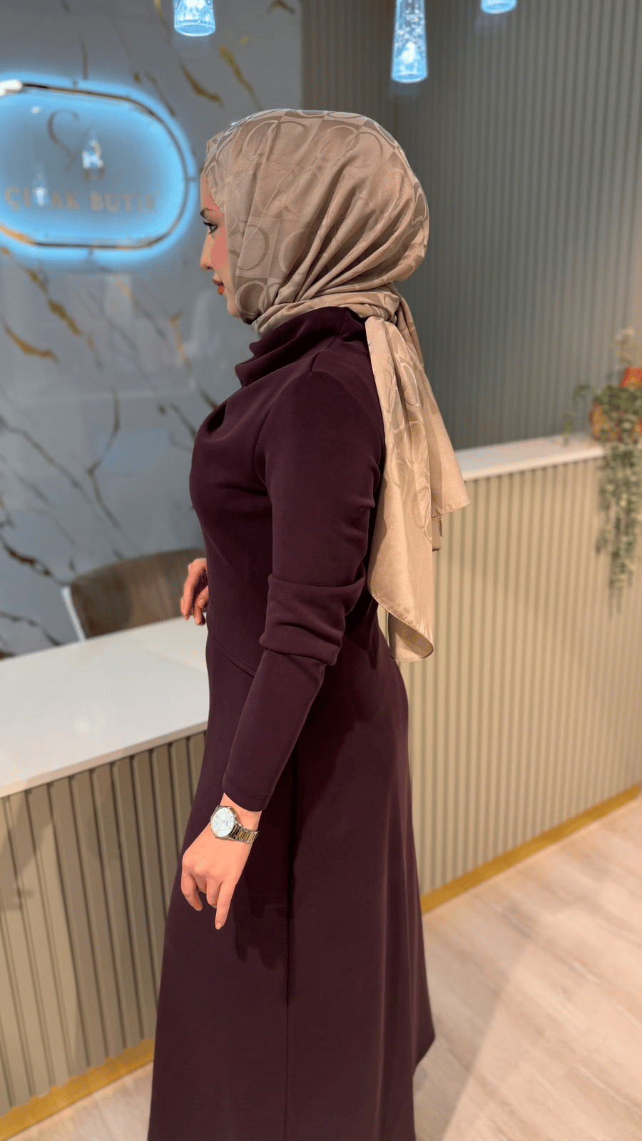NUSS 02051 TOKALI ELBİSE - MÜRDÜM