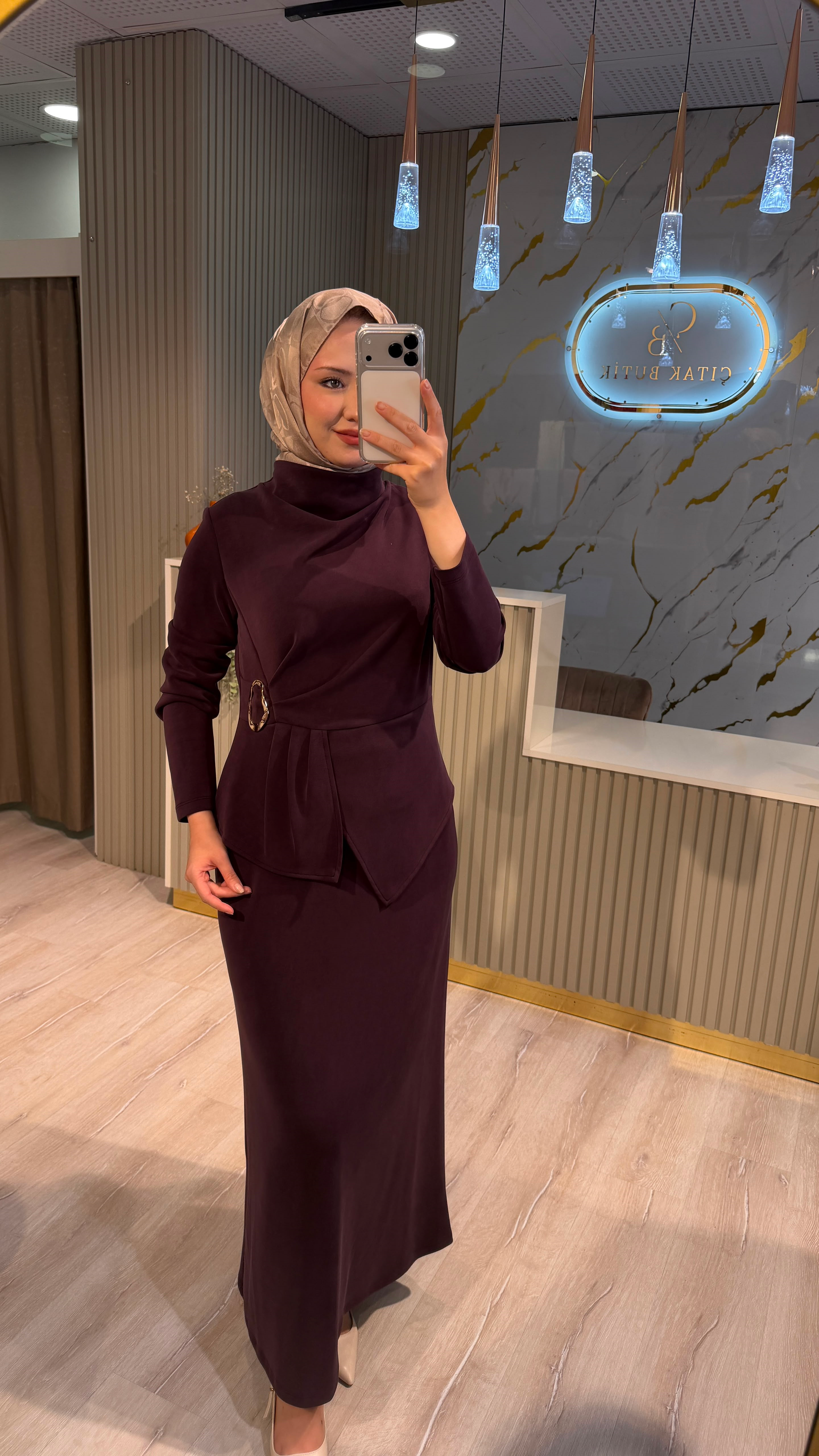 NUSS 02051 TOKALI ELBİSE - MÜRDÜM