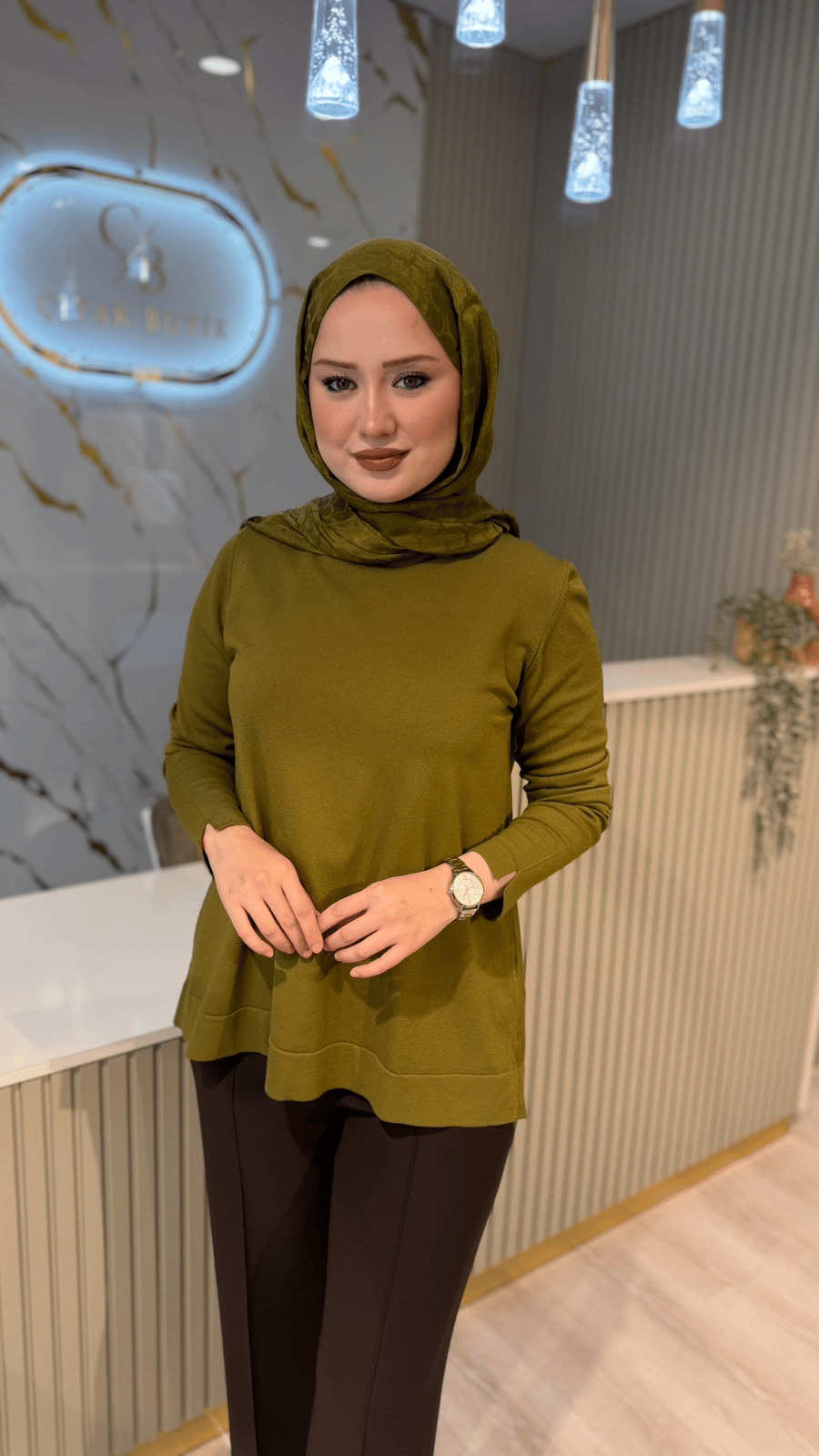 NUSS 0902 TUNİK - ZEYTİN YEŞİLİ