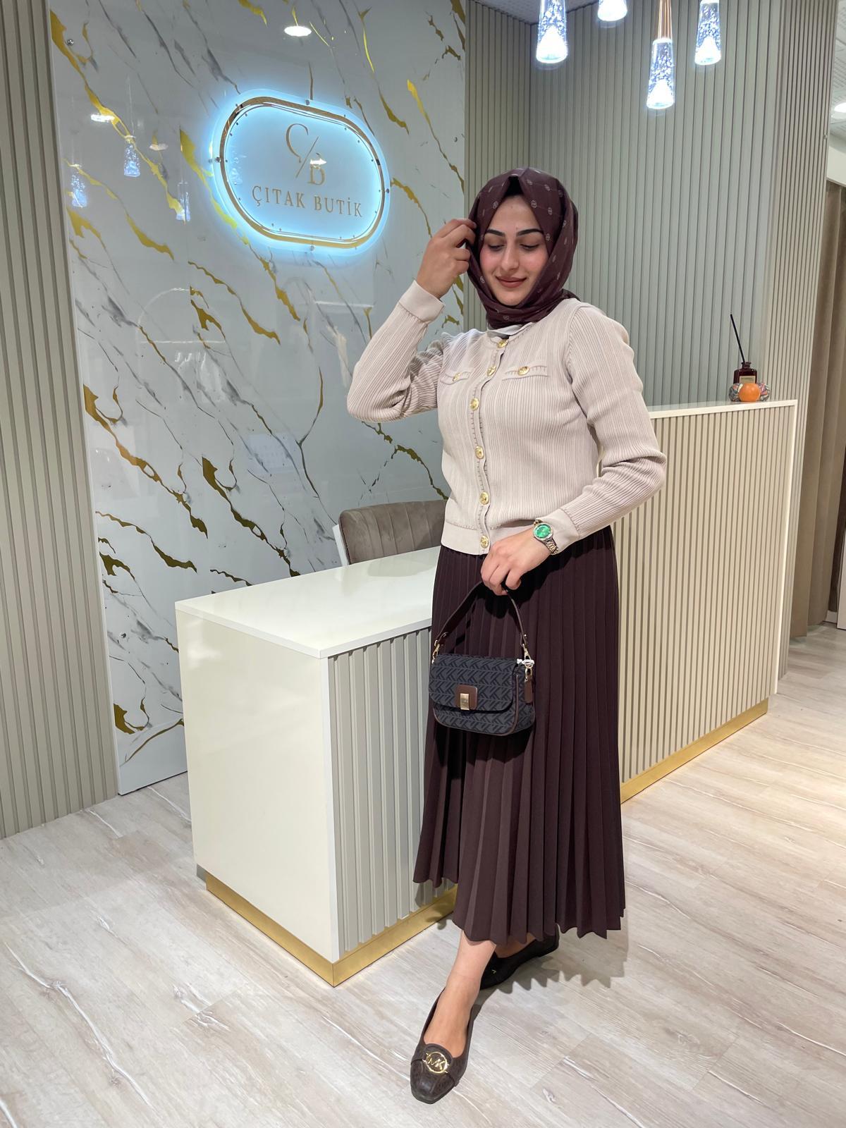 NUSS 1115 KISA MERSERİZE HIRKA-BEJ