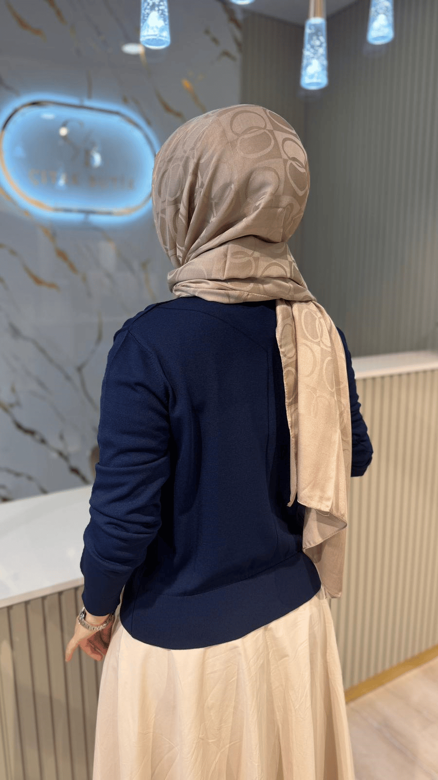 NUSS 200 MERSERİZE BLUZ - LACİVERT