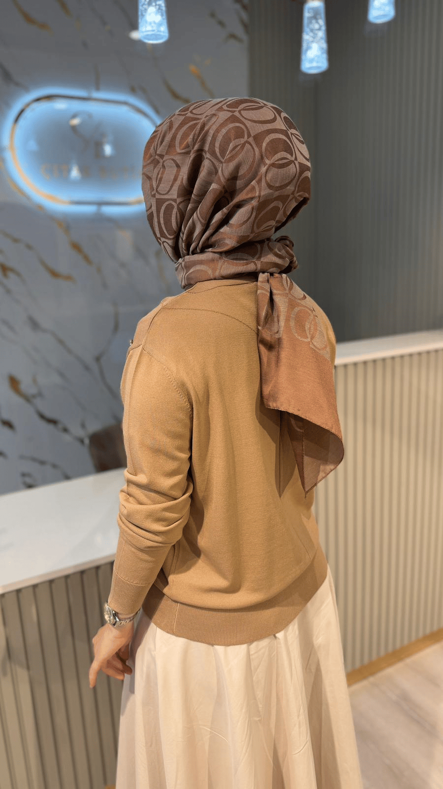 NUSS 200 MERSERİZE BLUZ - MOCHA