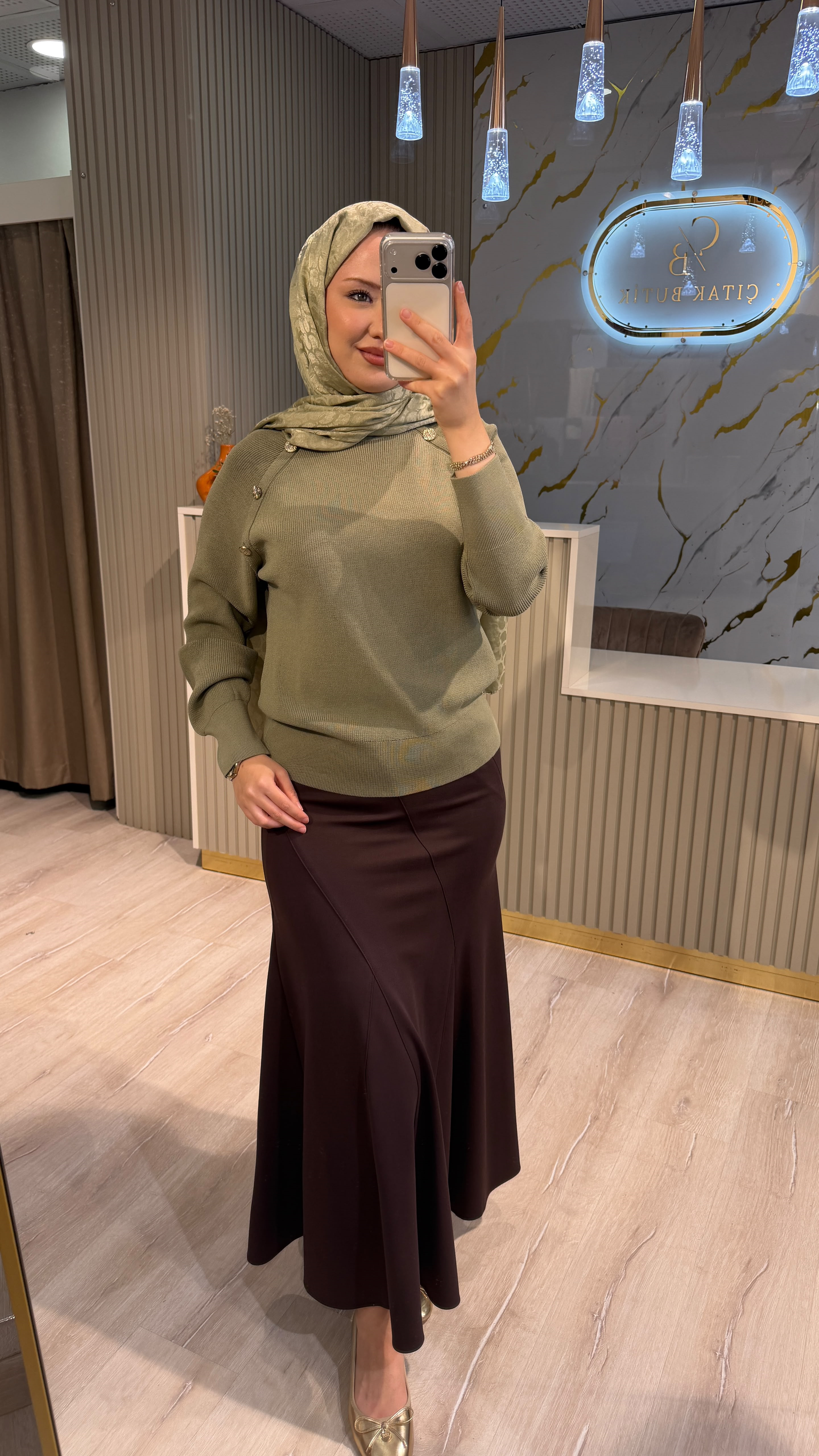 NUSS 201 DÜĞME DETAY TUNIK - HAKİ