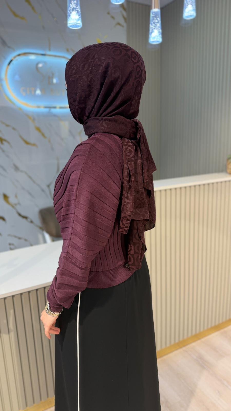 NUSS 202 MERSERİZE BLUZ - BORDO