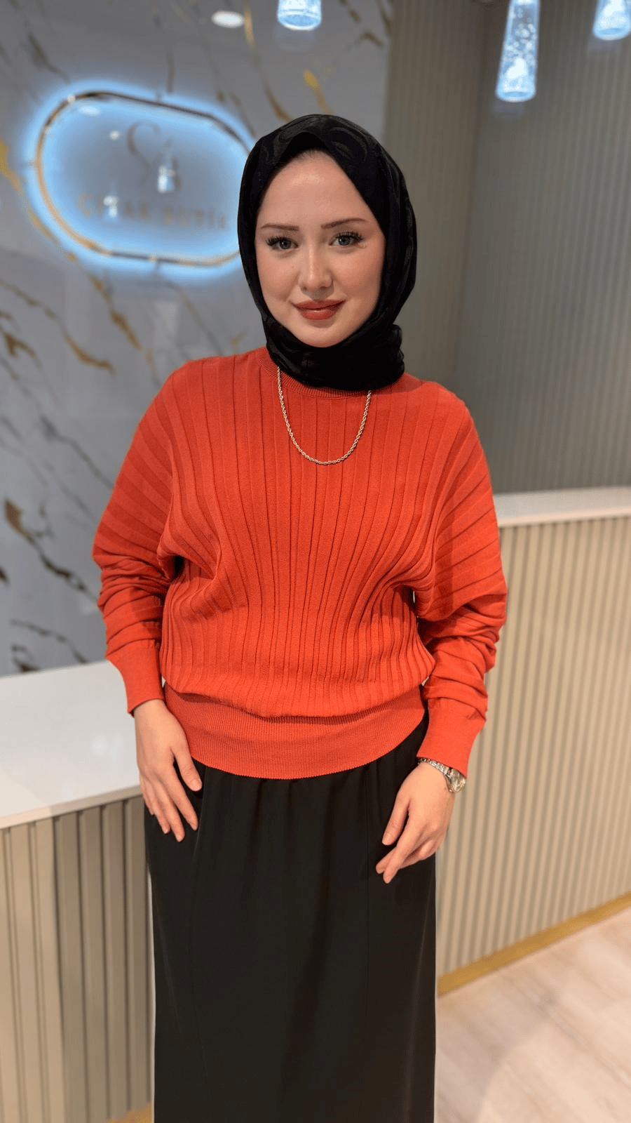 NUSS 202 MERSERİZE BLUZ - KİREMİT