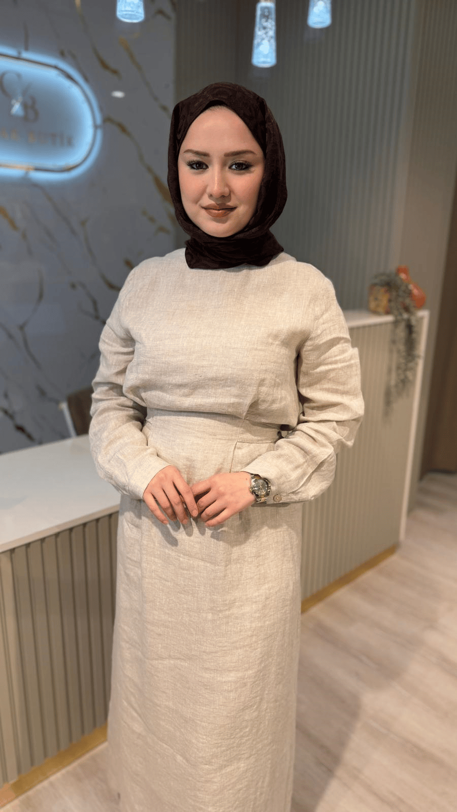 NUSS 2048 ELBİSE - KETEN
