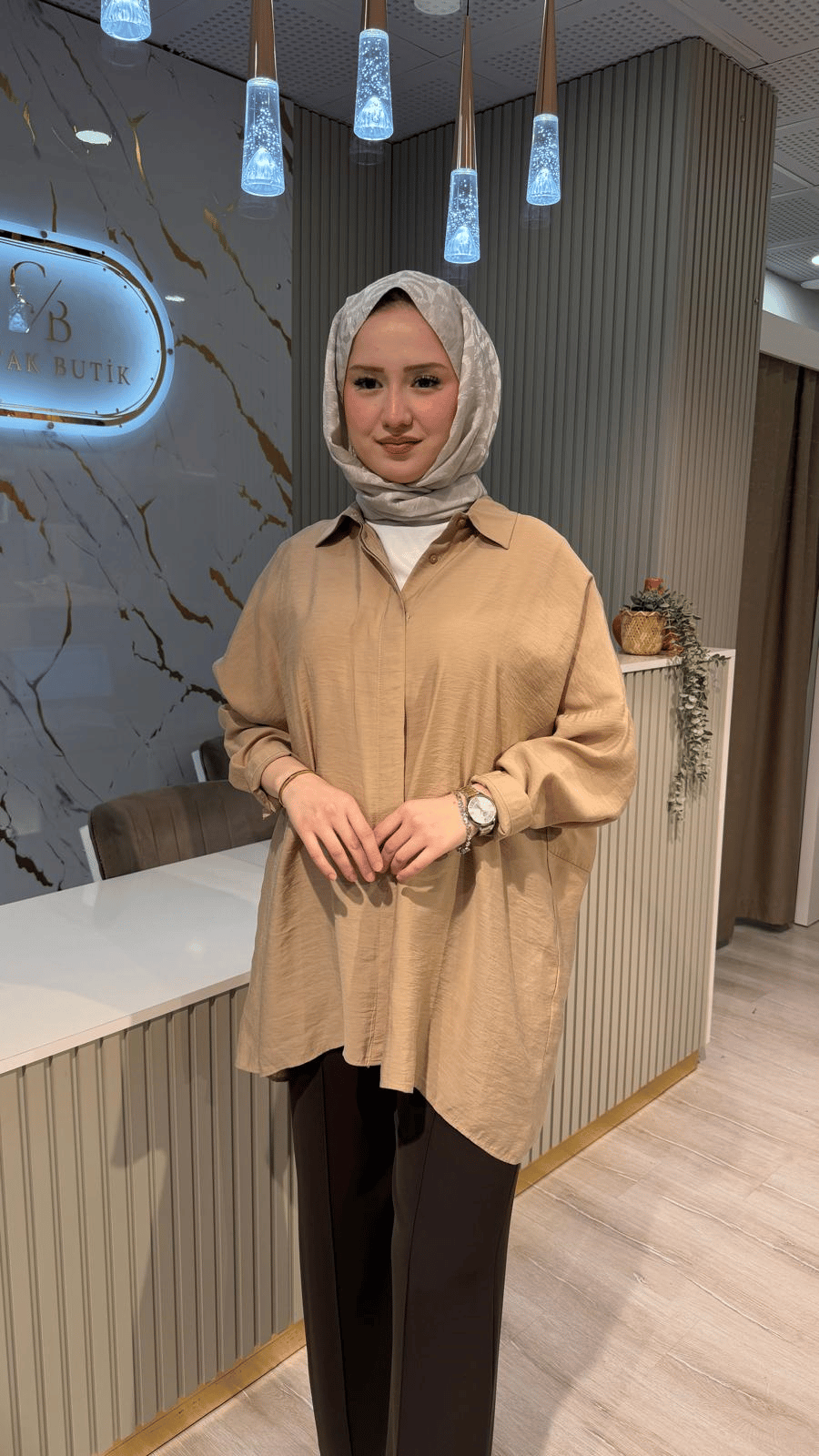 NUSS 3001 BASİC GÖMLEK - LATTE
