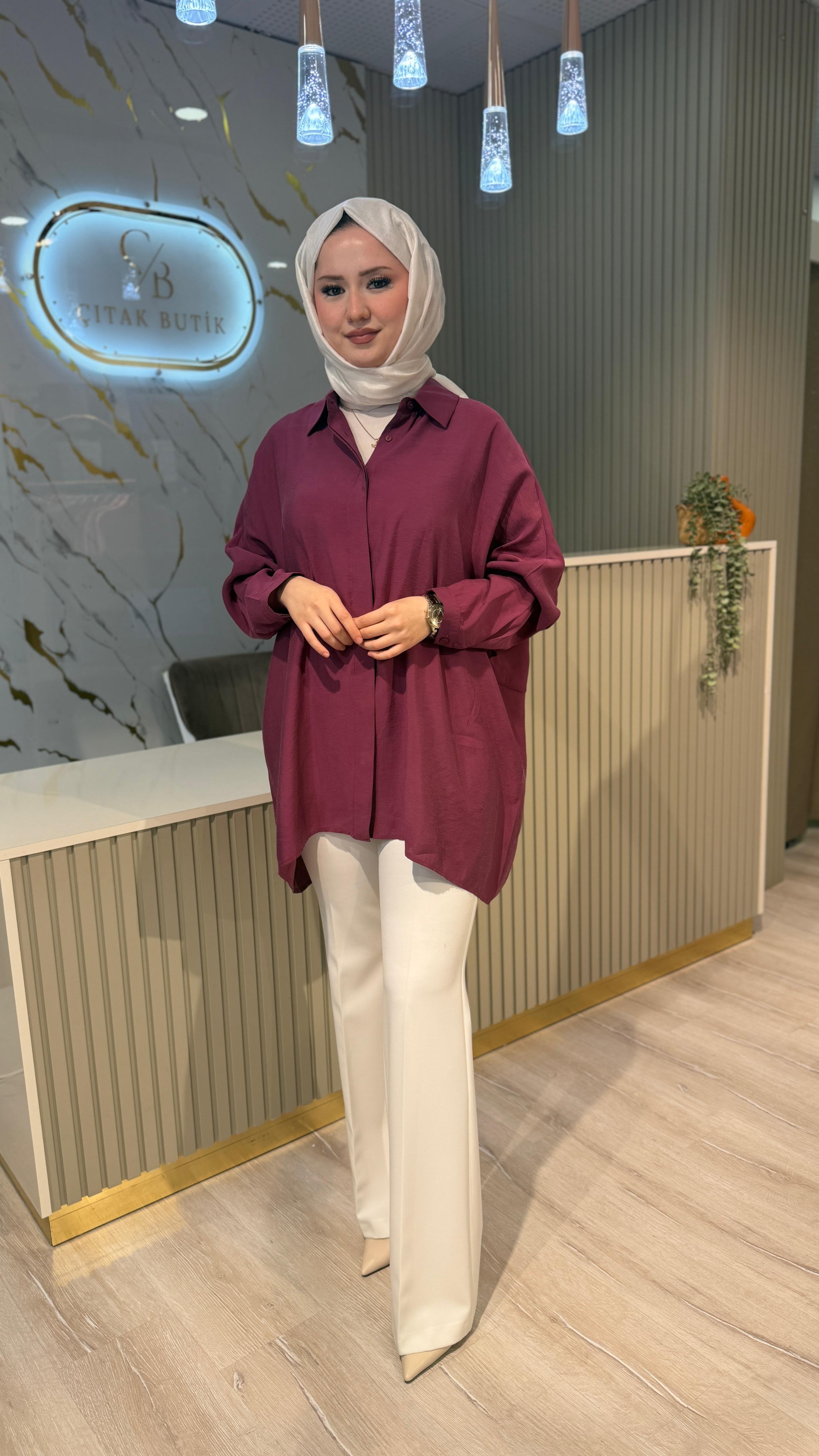NUSS 3001 BASİC GÖMLEK-MÜRDÜM