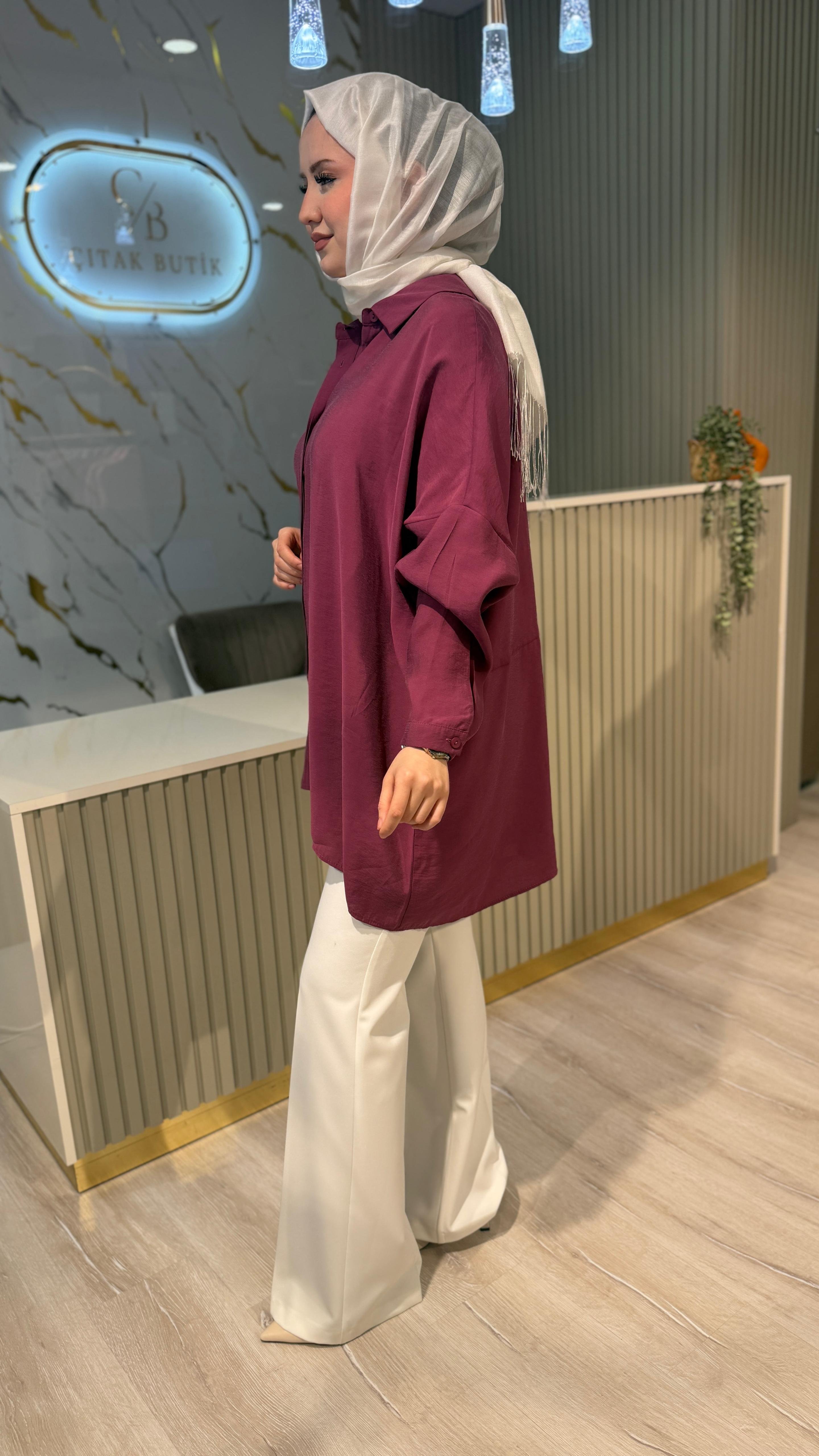 NUSS 3001 BASİC GÖMLEK-MÜRDÜM